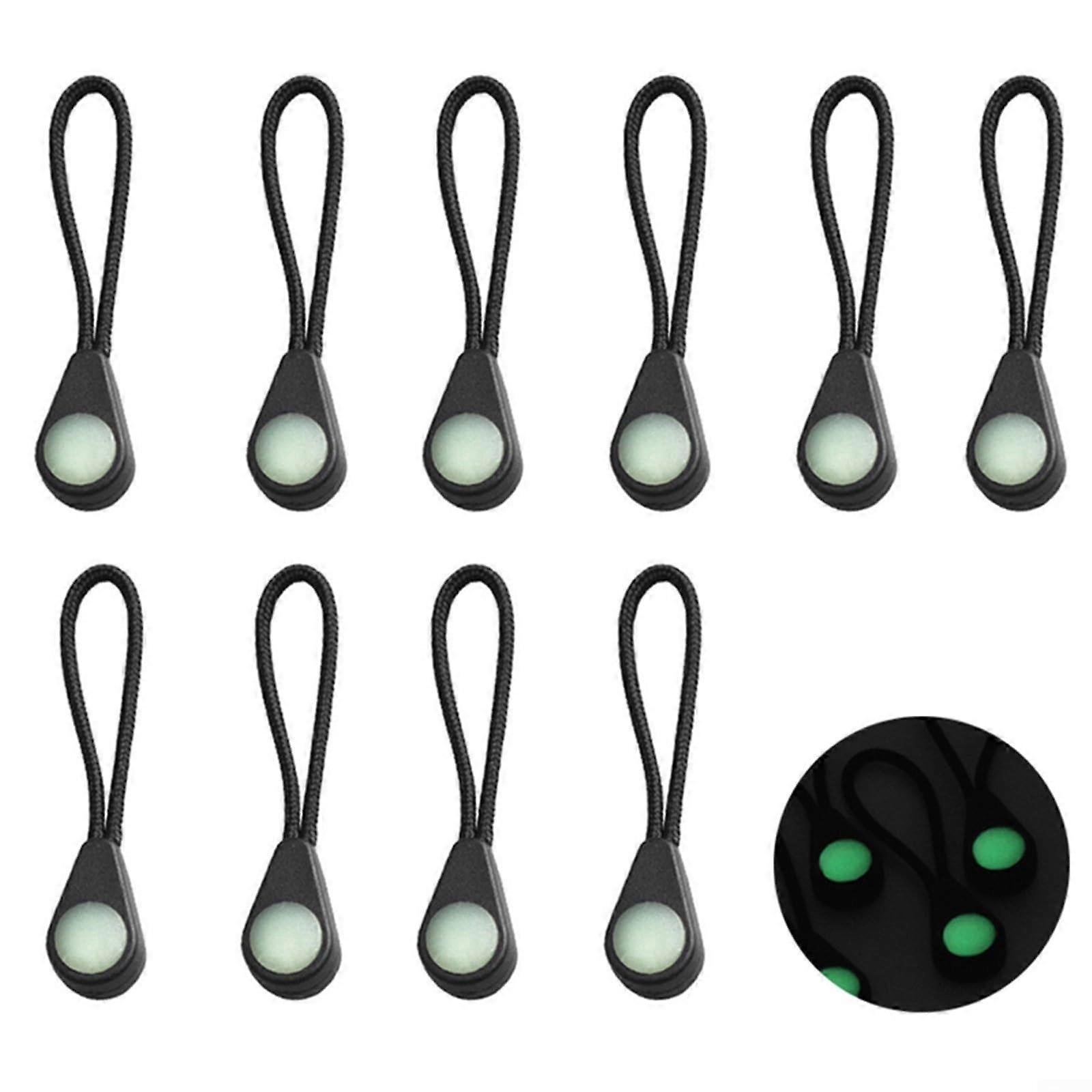 Luminous Zipper Extender Glow in the Dark Zipper Sliders 10 Pack for Camping Hiking Outdoor Activities Type 1