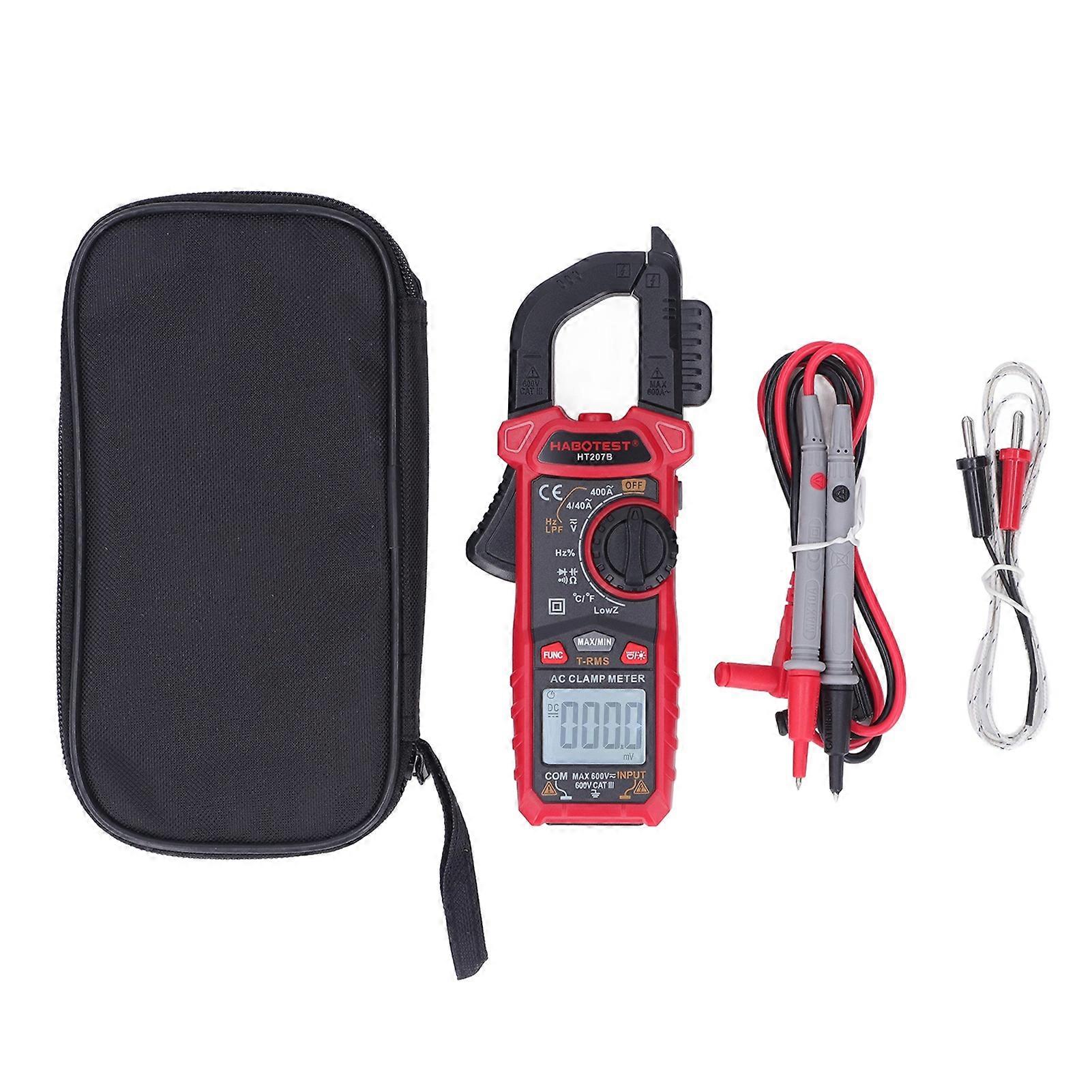 LCD Current Voltage Resistance Clamp Voltmeter Ammeter LED Flashlight AC DC Electrical Digital Multimeter Clamp Meter
