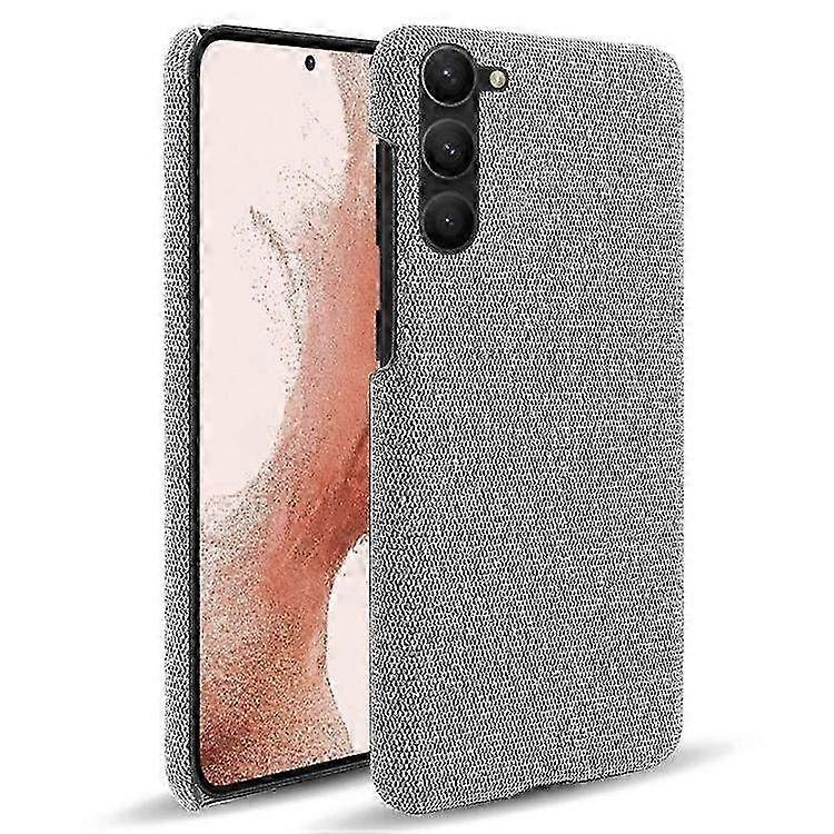 Solid Color Hard PC with Cloth Phone Cover Compatible with Samsung Galaxy S23 Plus, Anti-Scratch Protective Case