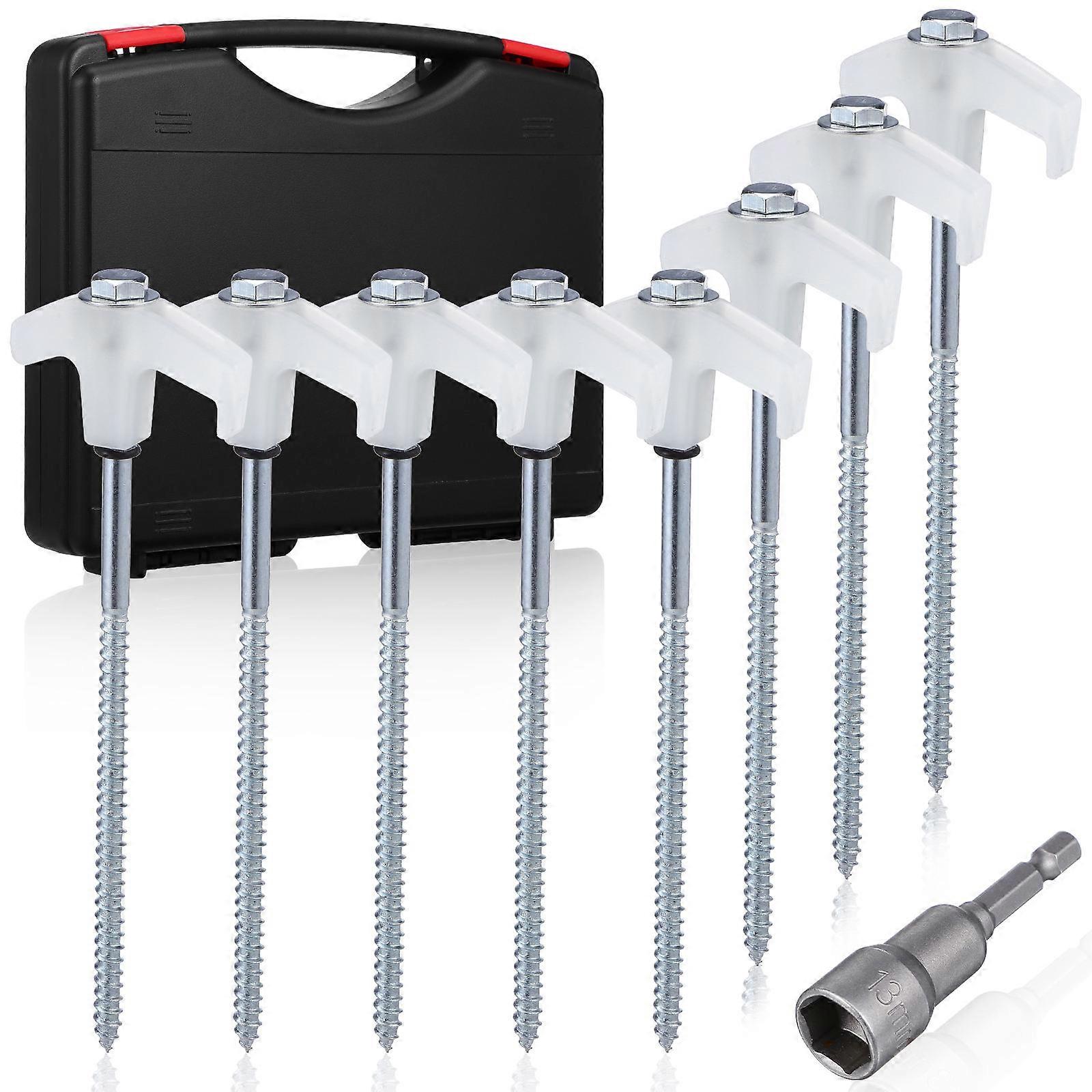 Tent Stakes Heavy Duty Steel Tent Pegs for Camping 20Pcs Assorted Color