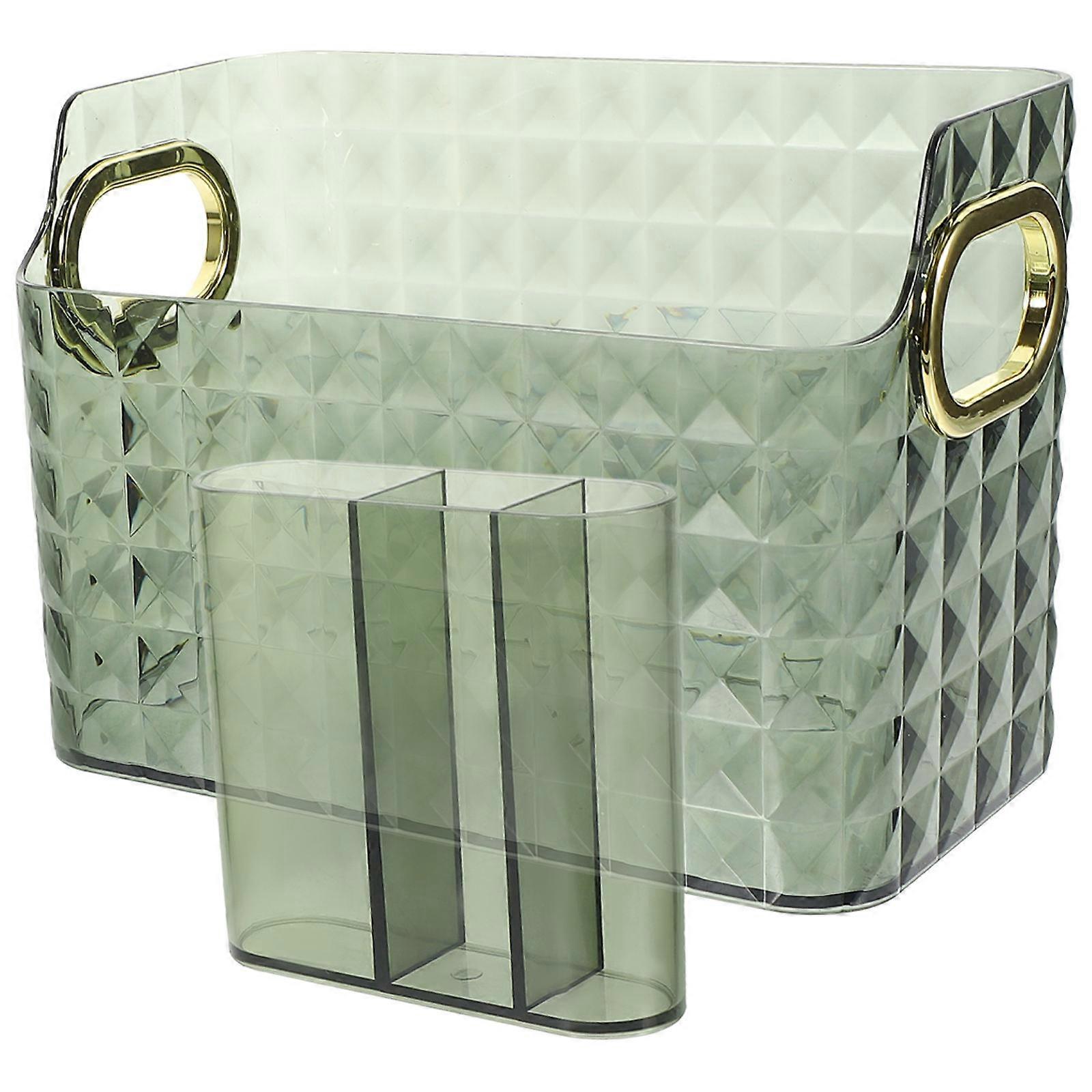 Lipstick Storage Box Practical Makeup Organizer Desktop Use Olive Organization 2Pcs