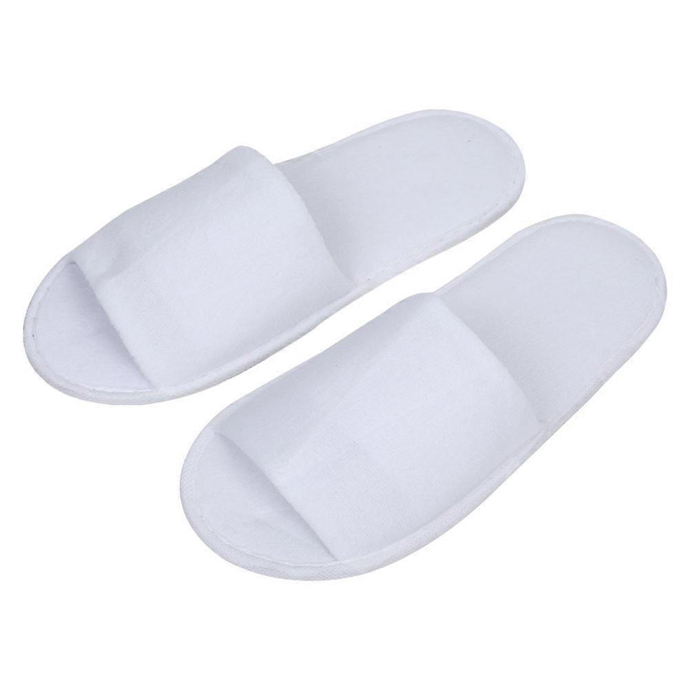 Disposable Slippers for Travel and Hotel Use Lightweight Comfortable EVA Material Size 4 Pairs White