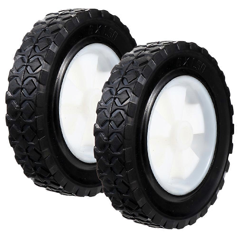 Here's a refined and professional product description based on the details you've provided:
**2pcs Solid Rubber Lawn Mower Wheels – Noiseless