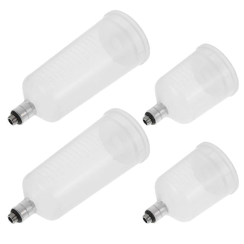 4pcs Replaceable Airbrush Pigment Cups with High Precision Nozzles for Even Ink Flow – Clear Bottles for Painting, Illustration, and Graffiti