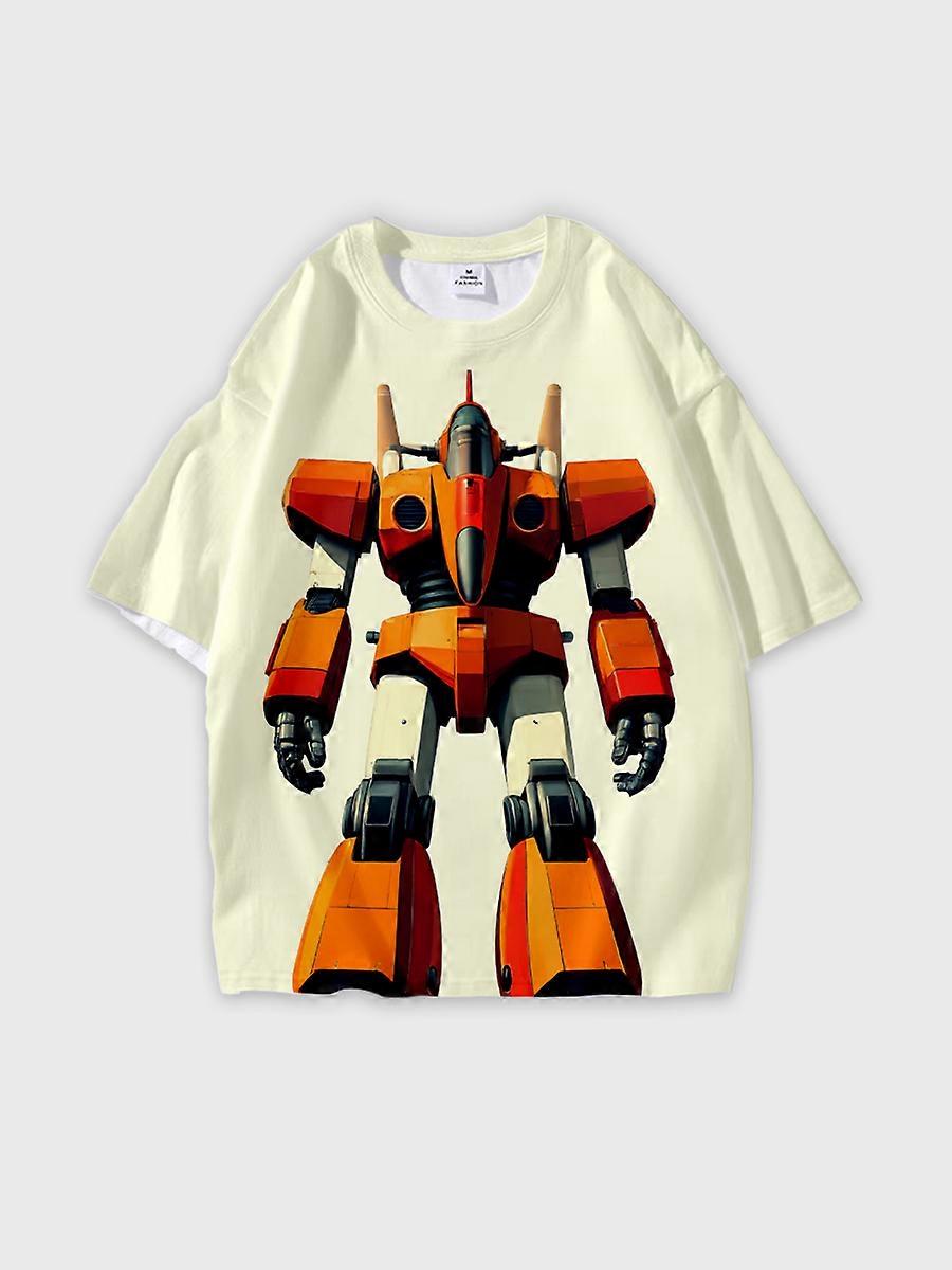 T-shirt round neck Pattern loose short sleeve B1678