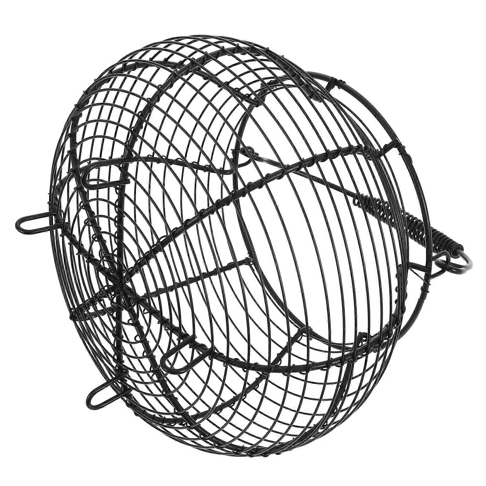 Round Metal Egg Basket with Handle for Kitchen Countertop Storage Vintage Wire Basket for Fruits and Vegetables