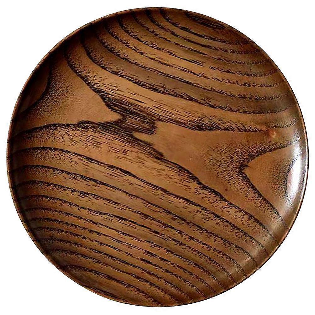 Wood Storage Plates Round Serving Plate For Home Decor Wood Material Breakfast Dinner Rolls Appetizer Tray 1Pcs