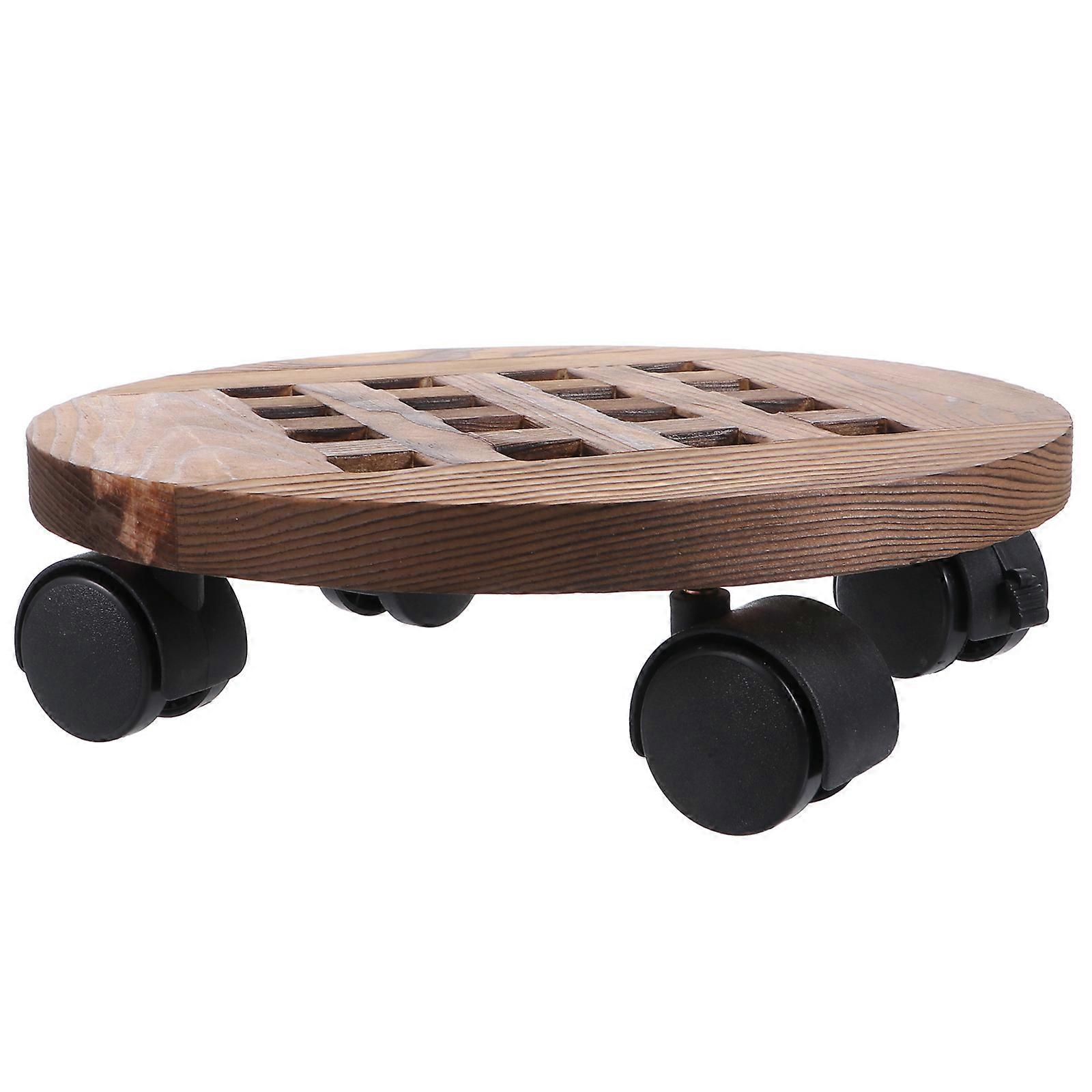 Planter Display Stand Light Brown Thickened Wood Design Balcony 25.00X25.00X7.00CM 1Pack