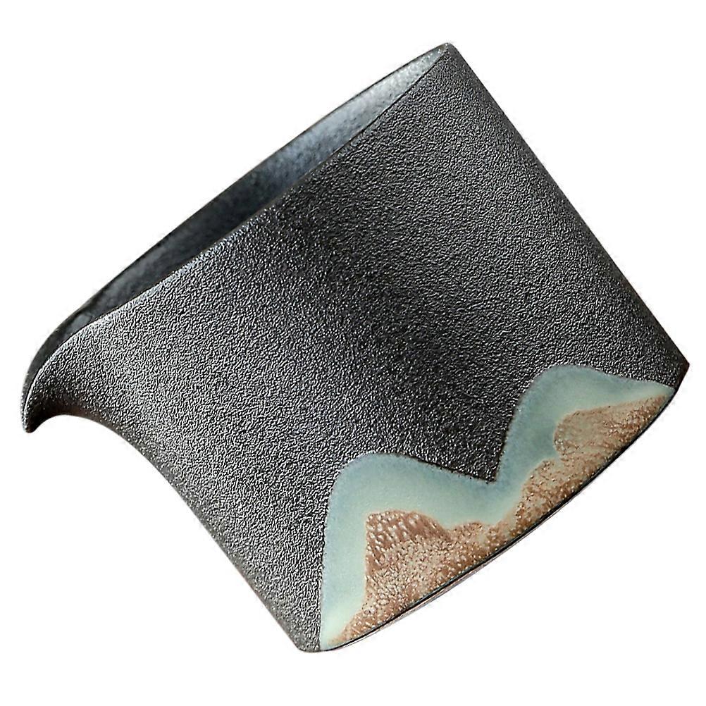 Ceramic Tea Pitcher For Tea Lovers Home Use Featuring Japanese Style And Black Color With Tea Dispensing Function 1Pc