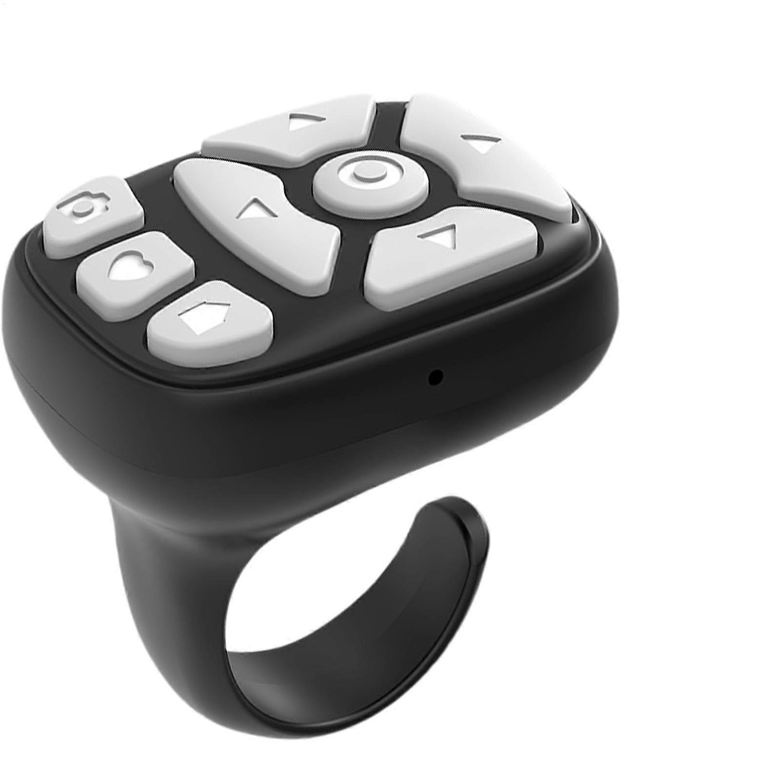 Remote Page Turner, Wireless Script Controller, Finger Page Flipper, Smartphone Video Remote in Black for Home Use