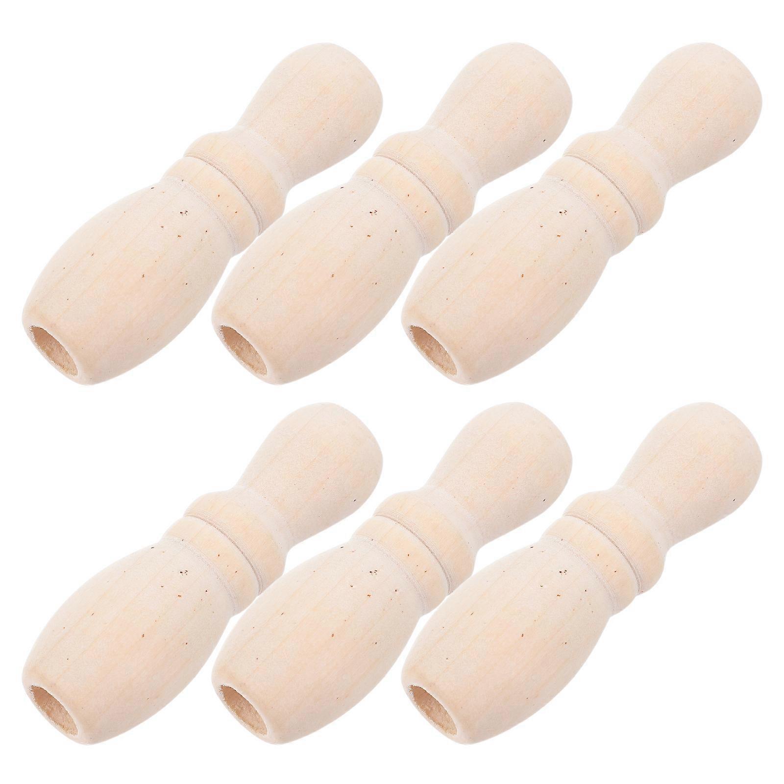 6pcs Wooden Tassel Pulls Decorative Vase Shape Blind Cord Knobs For Curtains And Window Blinds Sturdy Wood Hanging Tassels For Home Decor And