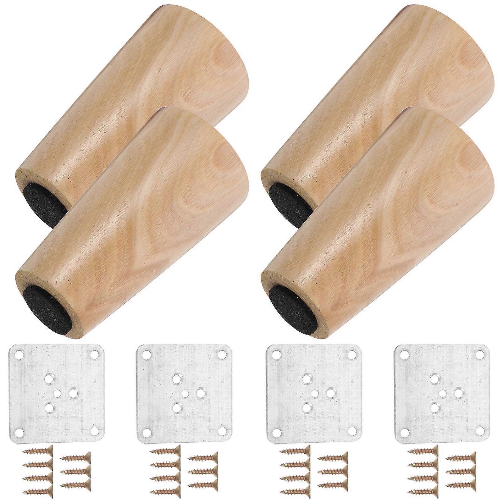 תמיכת רגליים לריהוט יציב לשולחן ספה עם עיצוב ישר 10X6 ס"מ 4 יחידות