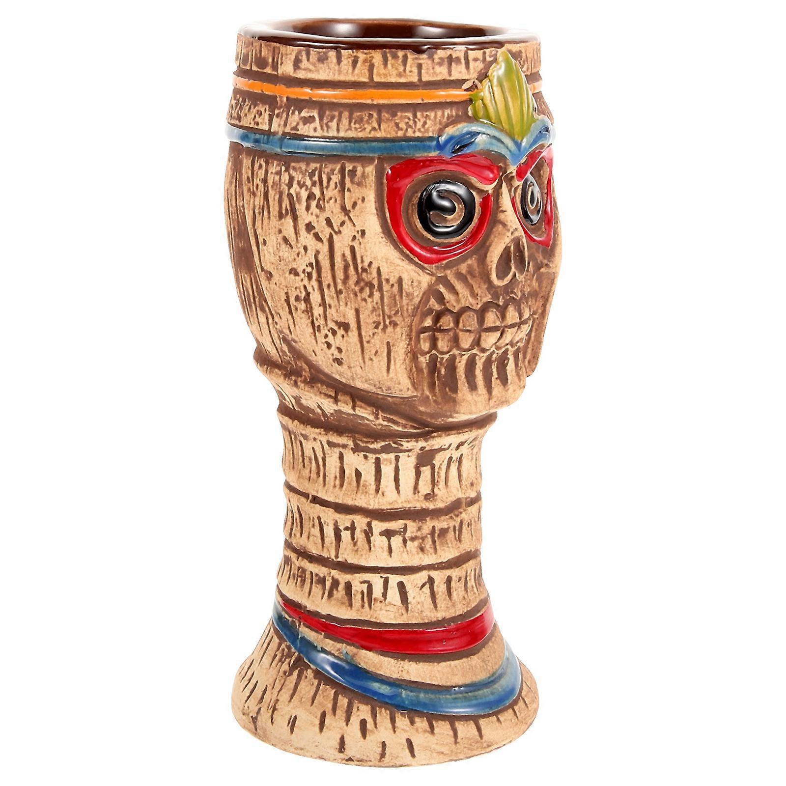 Tiki Mug Ceramic Drink Tiki Style Suitable For Home Use 1Set