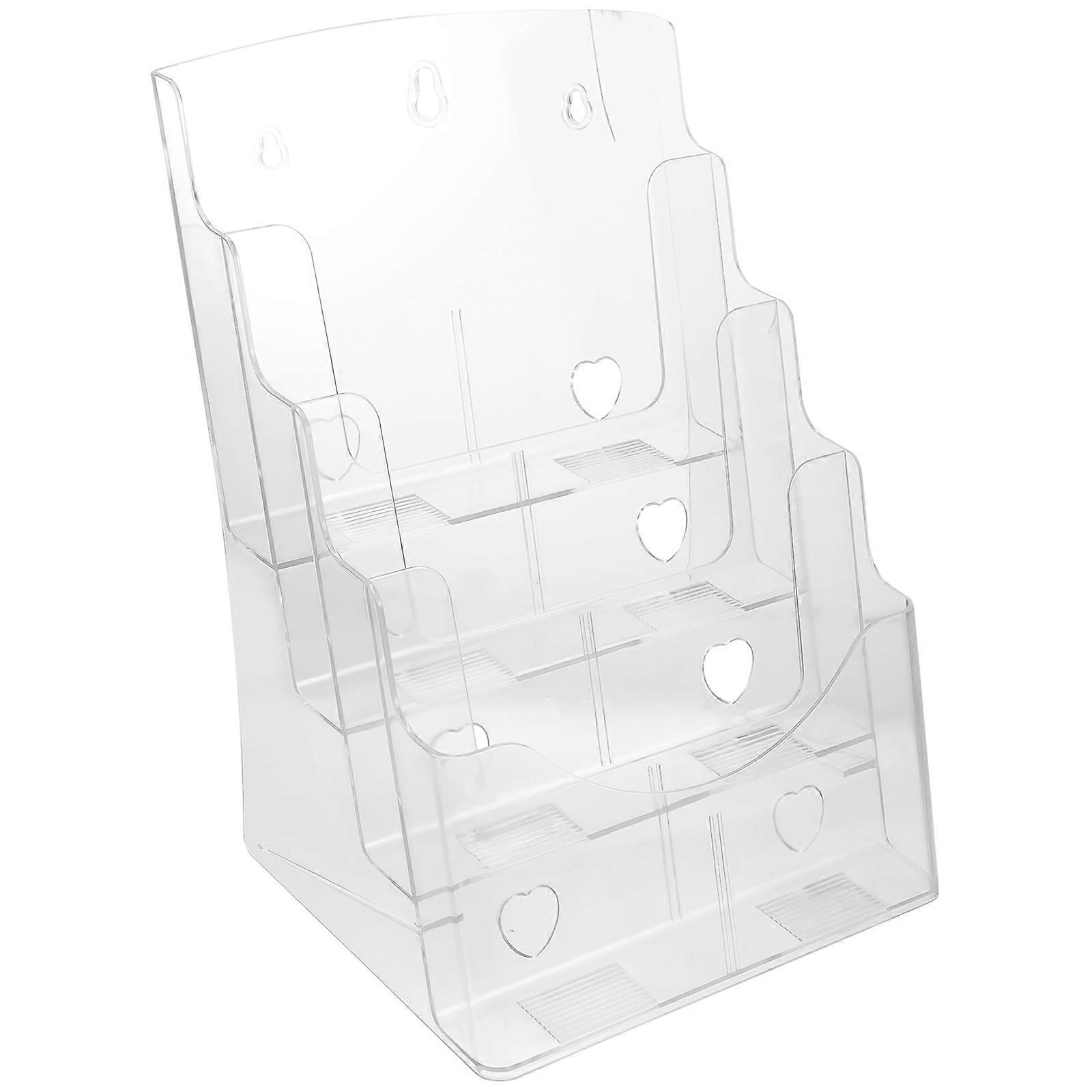 Acrylic File Organizer Stand For Home Organization 34.00X24.50X19.80CM Suitable For Work Desk 1Pack