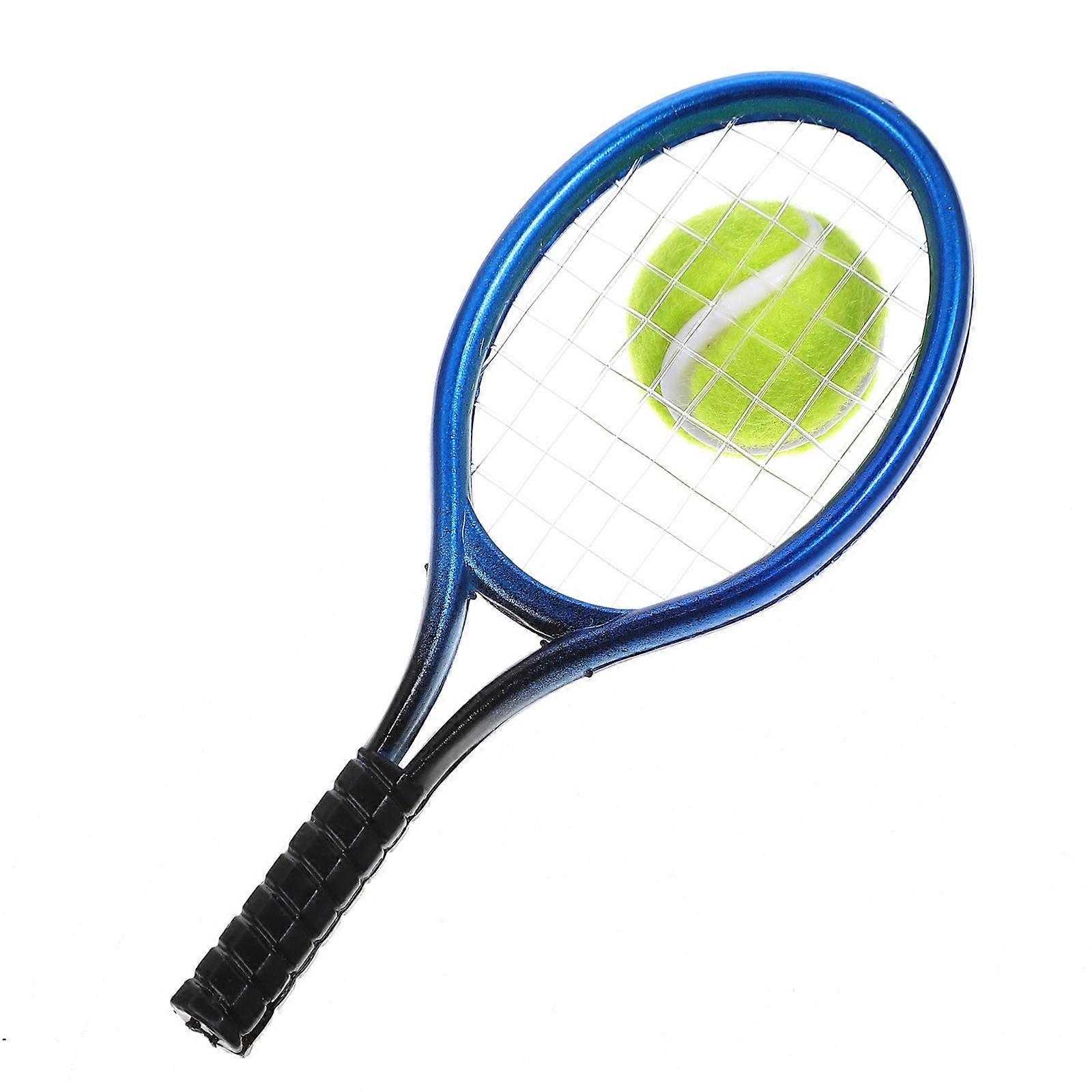 Miniature Tennis Model Decoration For Home Decoration And Mini House Collection In Blue Color 1 Set