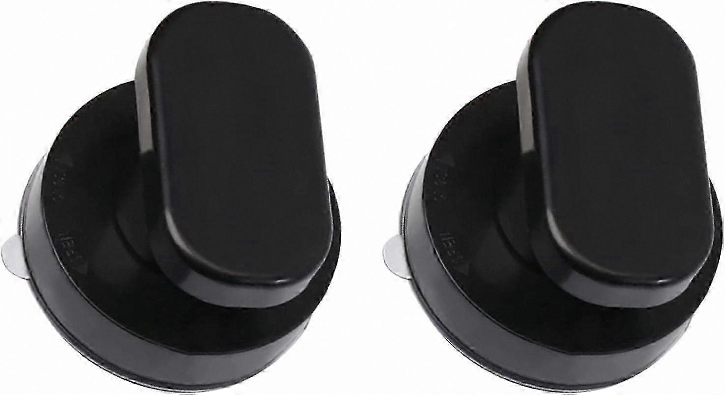 Schwarze Saugnapfgriffe, 2er-Pack, für Schrank- und Glastüren