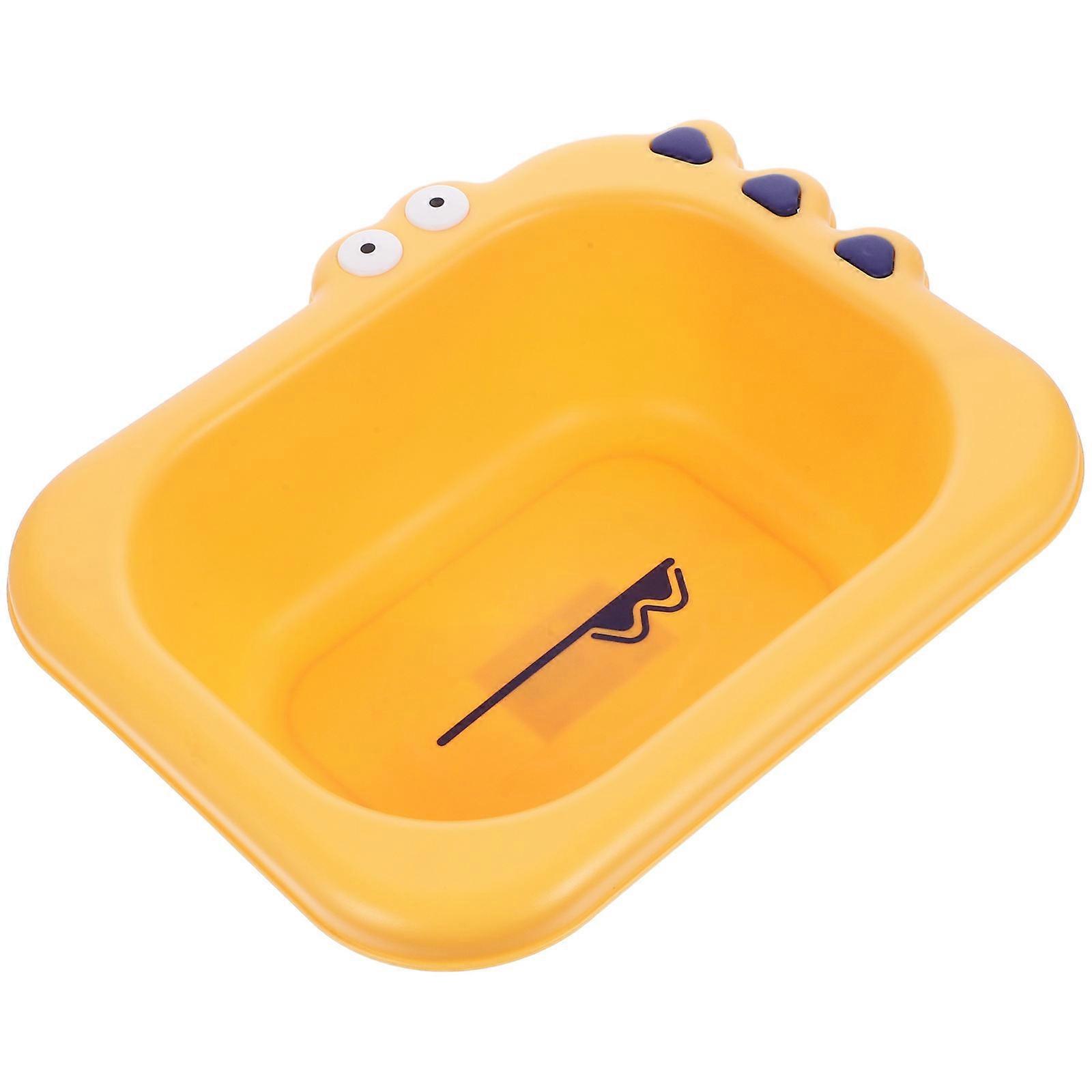 Yellow Baby Washbasin with PP Material for Newborns Safe and Easy to Clean 3 Piece Suit