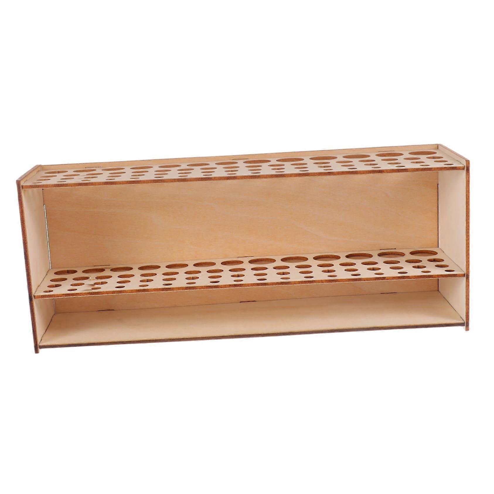 Wooden Pen Holder Multifunctional Marker Storage Shelf for Desk Wall Mount for Art Studios Classroom Home Workshop SpaceSaving