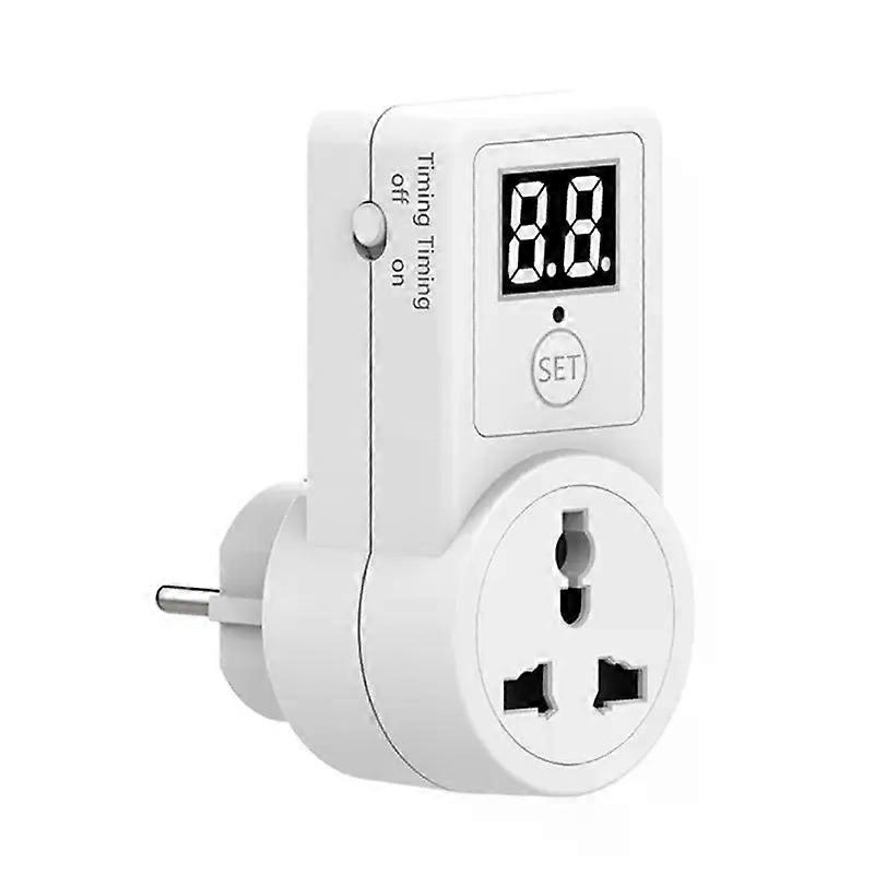 Q81C Timer Plug Socket Digital Electric Clock Plug Lamp Stand Lamp Switch Energy Saving Switch Countdown Timer European Standard
