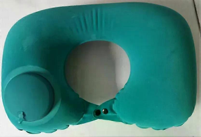 U Shape Neck Cushion Automatic Air Inflatable Pillow Compress Ring Pillow Suitable for Airplane Car Outdoor Travel