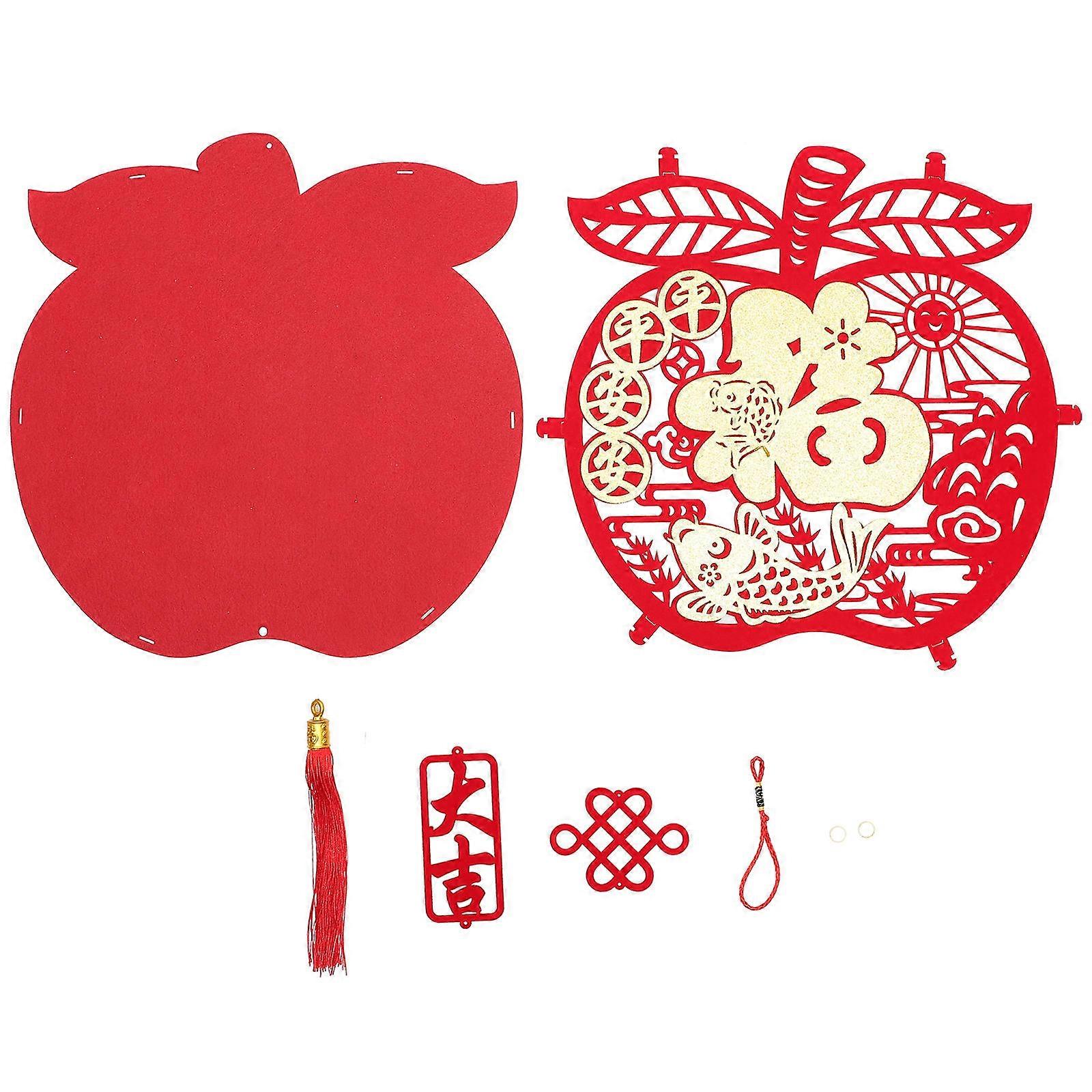 Felt Hanging Ornaments Fu Character for Spring Festival Indoor Outdoor Decorative 1 Pcs