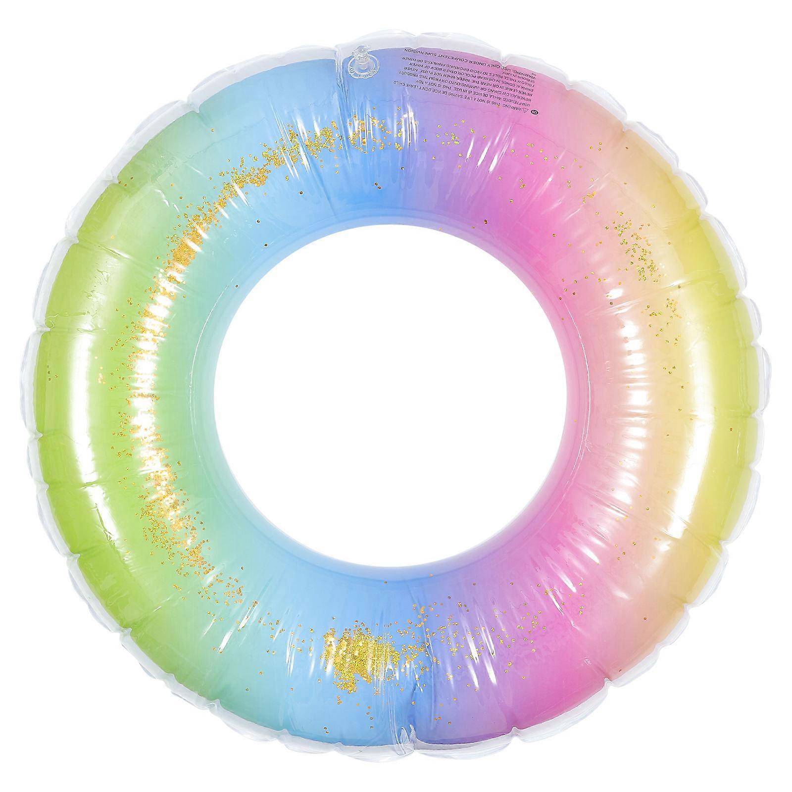 Swim Ring for Swimming Use 1Pcs Inflatable PVC Sequin Swimming Ring