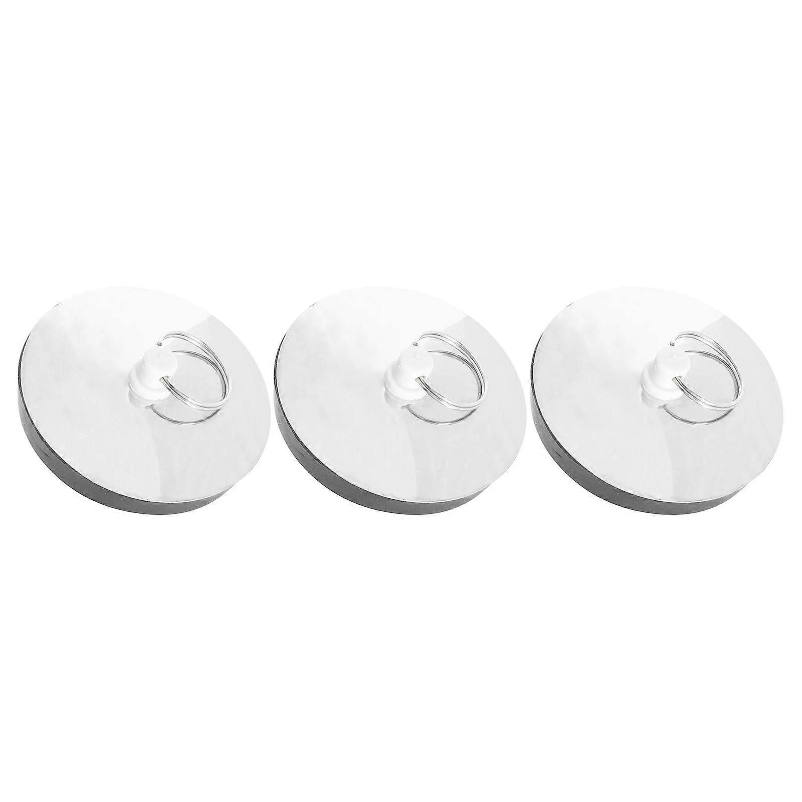3pcs Suction Sink Stopper for Household Bathtub Practical Drain Bath Plug