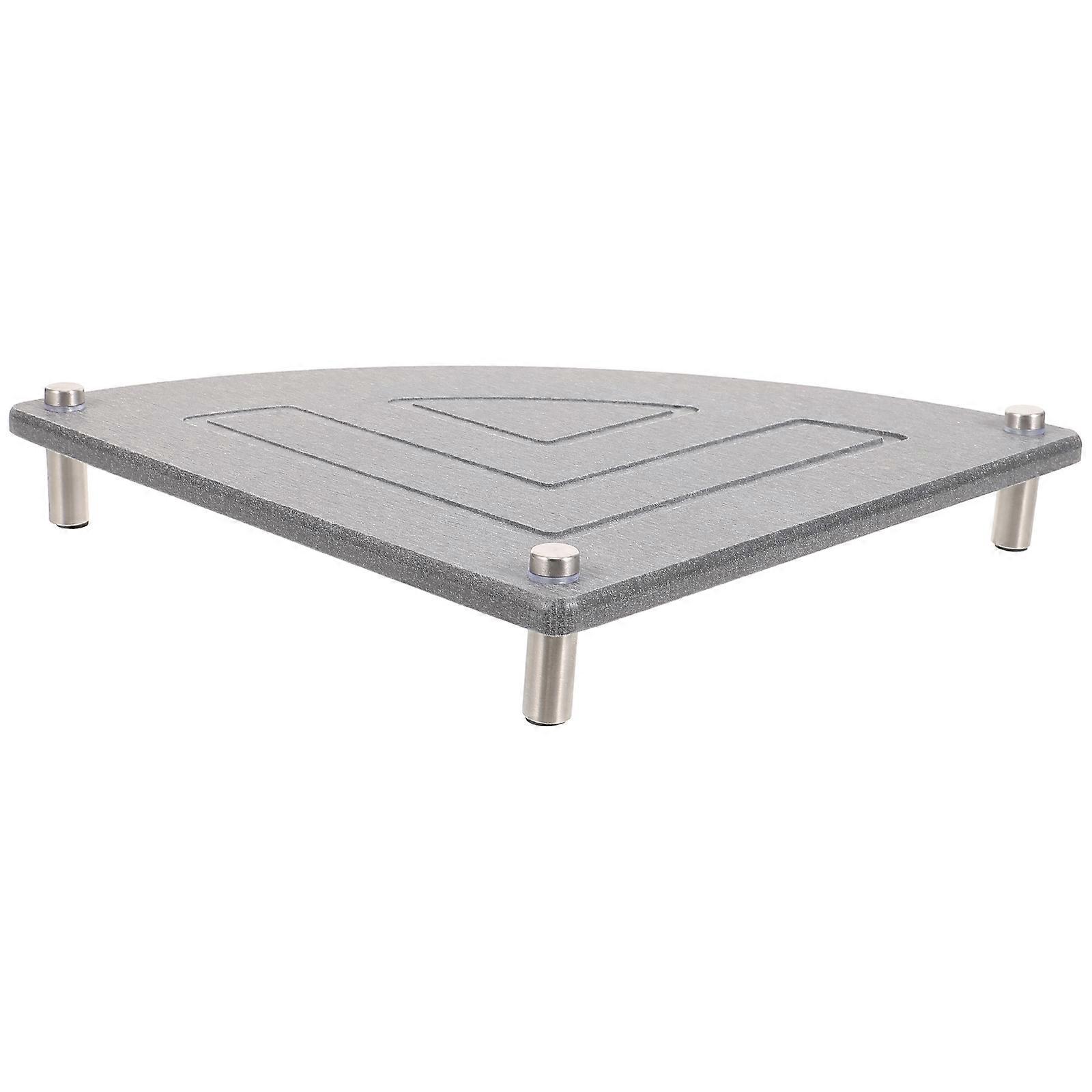 Diatom Corner Drying Rack for Kitchen Countertop Grey Ventilated Design Fits Various Spaces