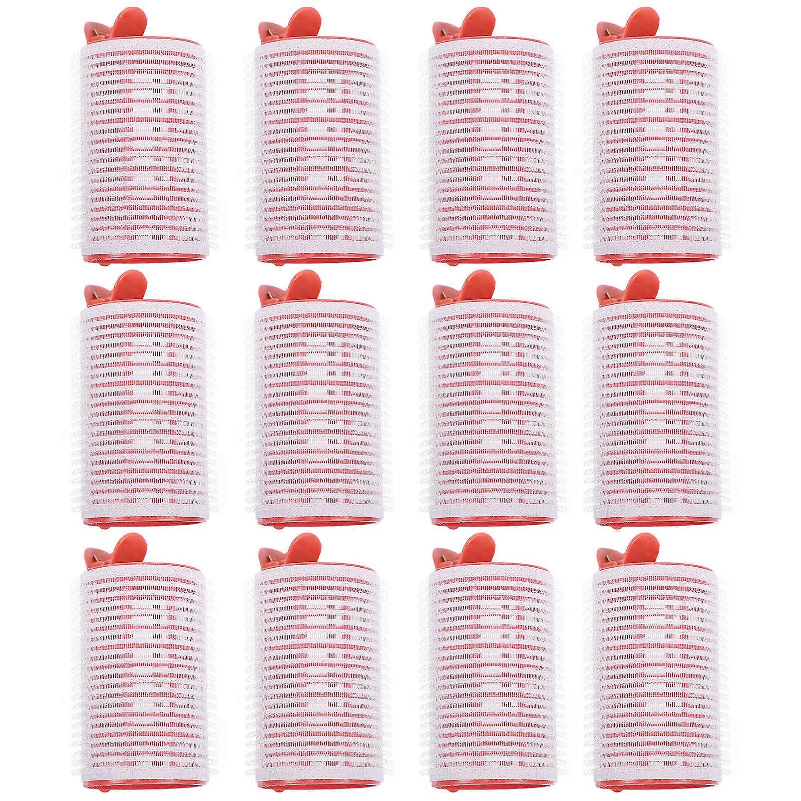 12pcs Self Grip Hair Curler Clips for Bangs Styling – Easy to Use Hair Rollers for Quick, Fluffy Curls – Women’s Hairdressing Tools