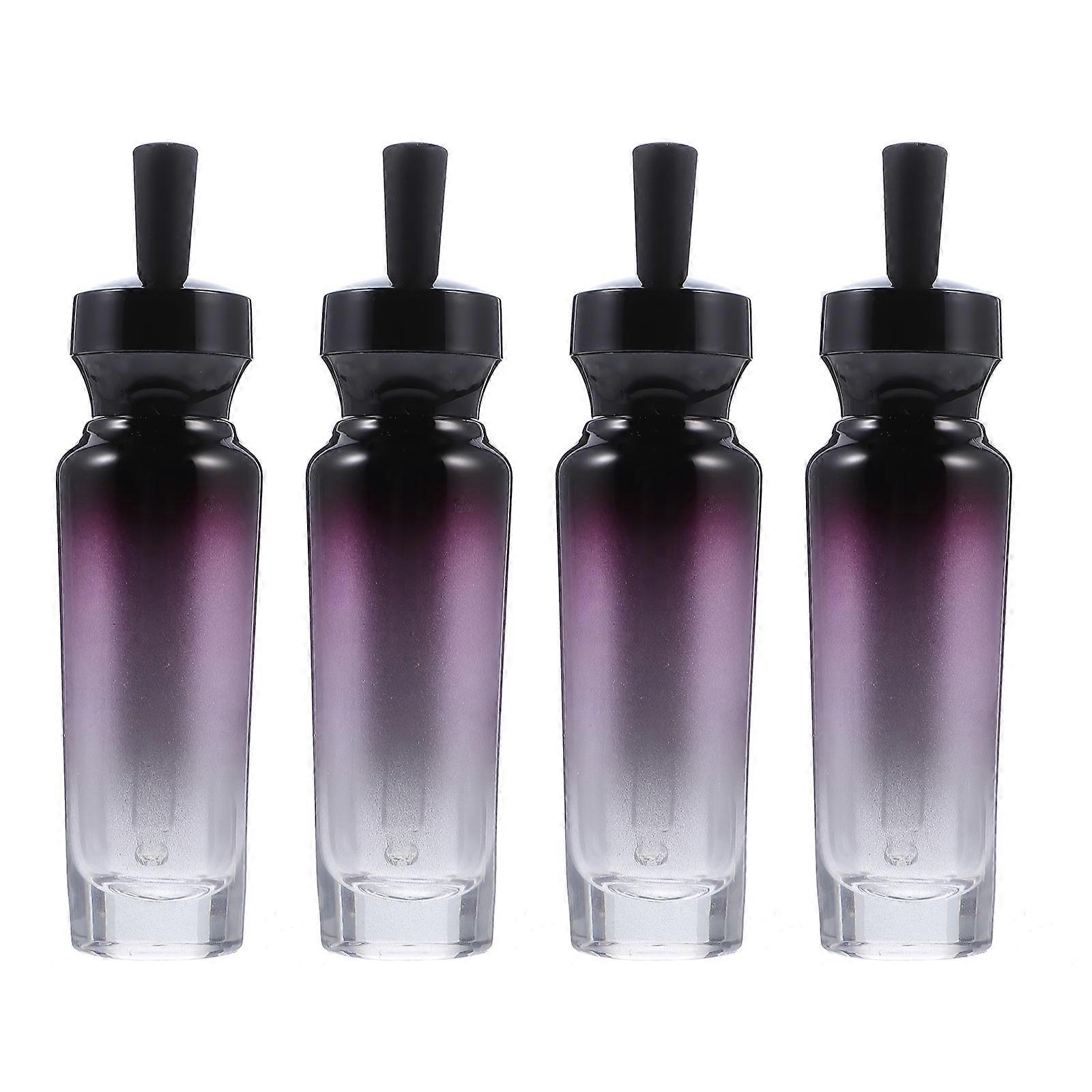 Essential Oil Bottle Set Of 4Pcs Refillable Glass Jars For Everyday Use Elegant Assorted Color Design