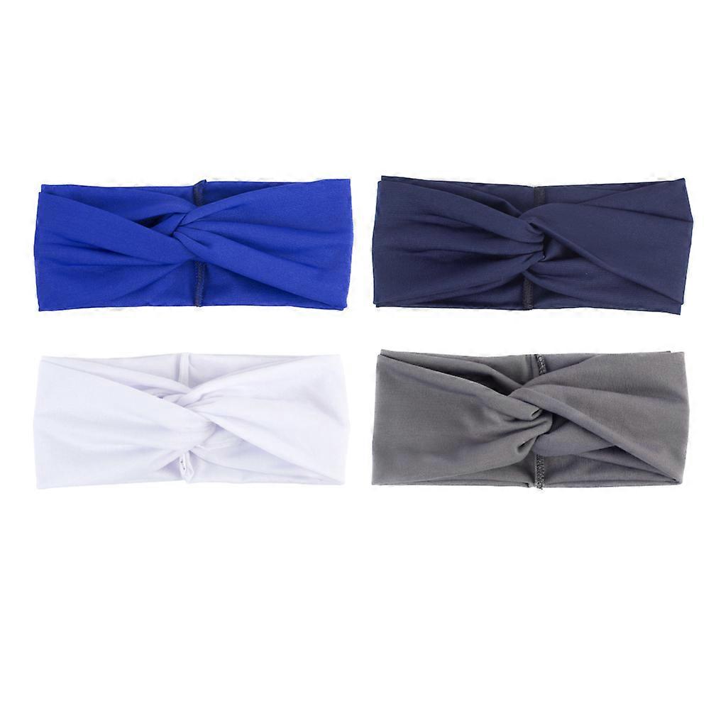 Assorted Color Headbands For Women Girls Running Jogging 4 Pcs