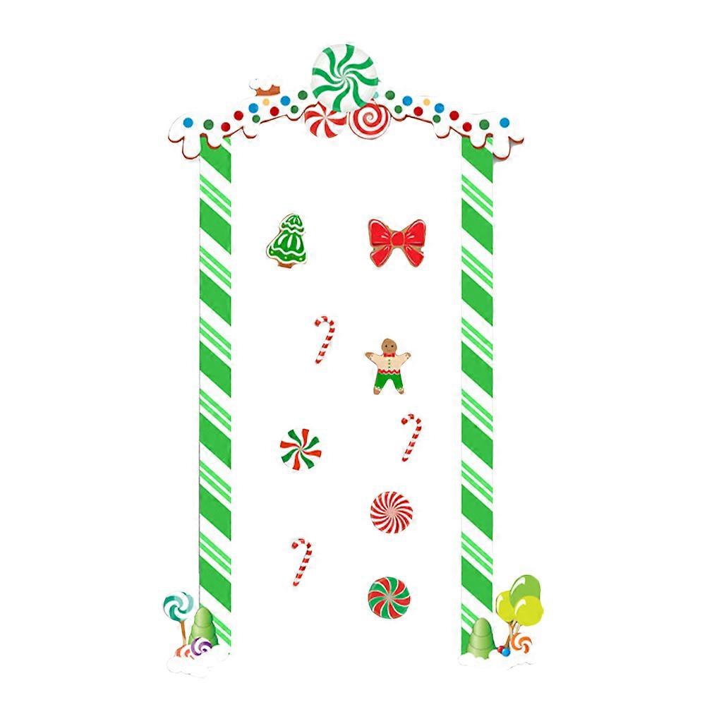 1 Set Christmas Door Decor Paper Ideal For Indoor Outdoor Creating Festive Atmosphere