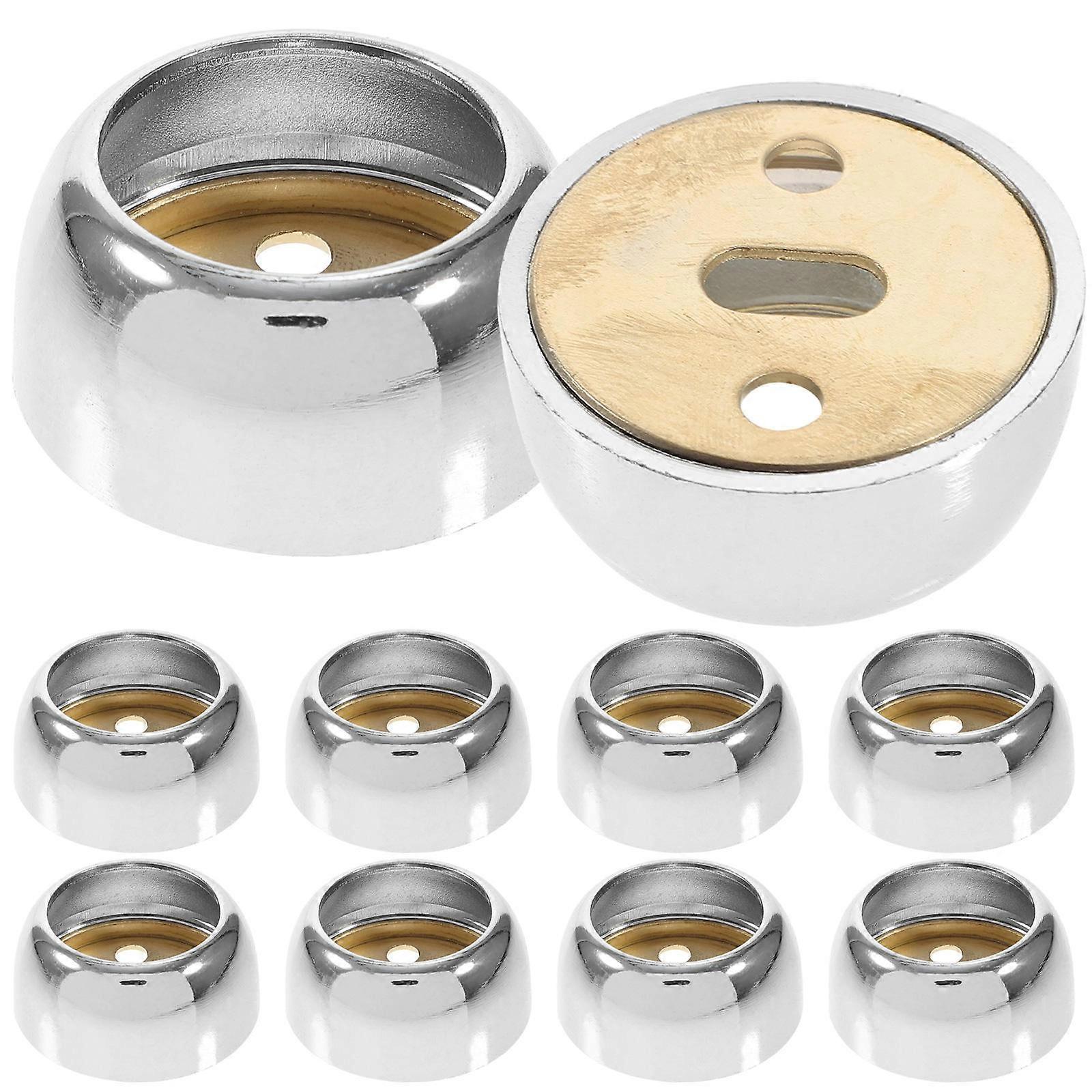 10pcs Shower Curtain Rod Holders Closet Rod Flanges Wall Mount Support Brackets