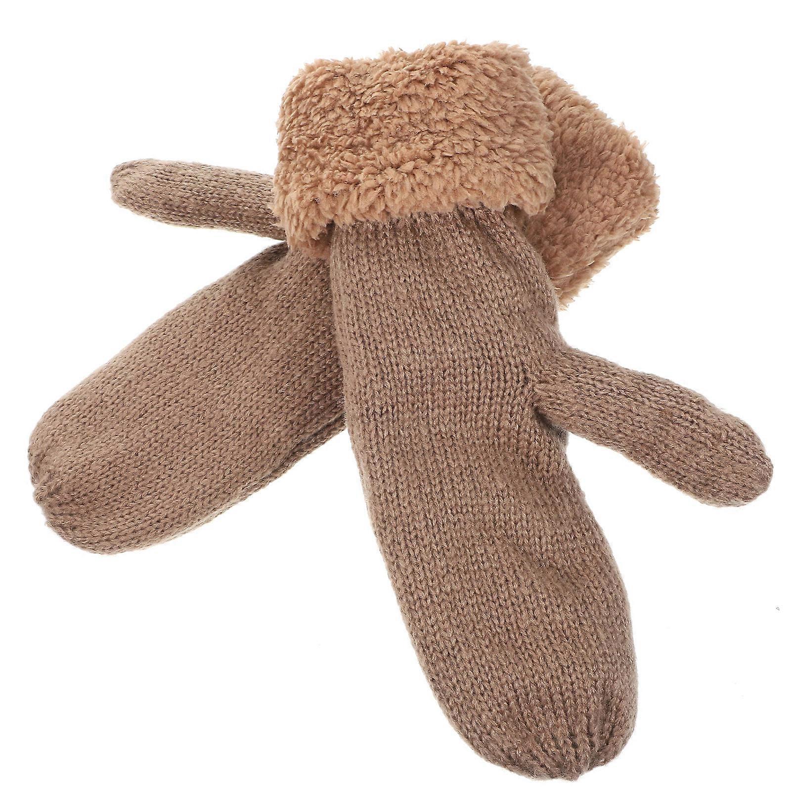 Here's a refined and engaging product description based on your input:
 
**Thickened Fleece Lined Knit Gloves – Warm Winter Gloves for