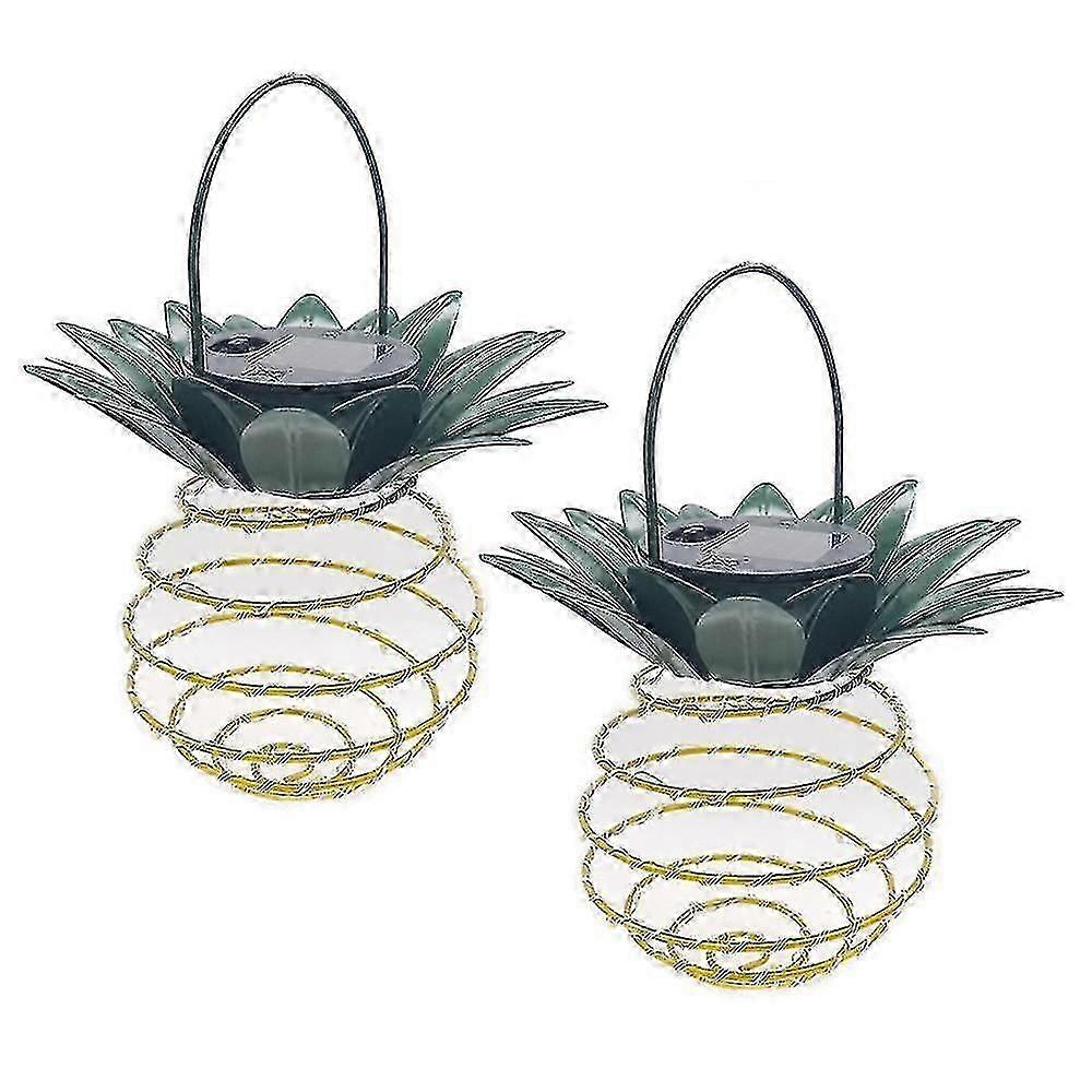 2 Pcs Pineapple Solar Outdoor Lights,waterproof Hr