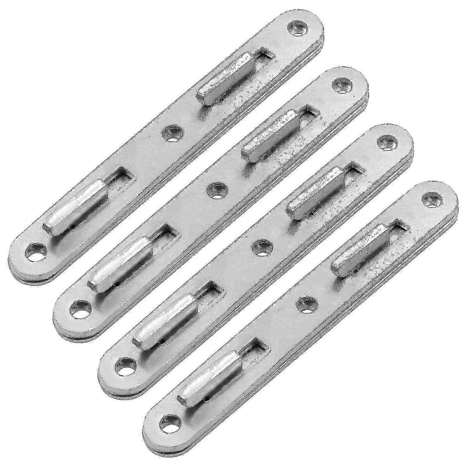 木製ベッドレール接続継手、5インチ亜鉛丸型ベッドフック、4つの接続継手のセットは家具ベッドハードウェアを厚くします-Yvan