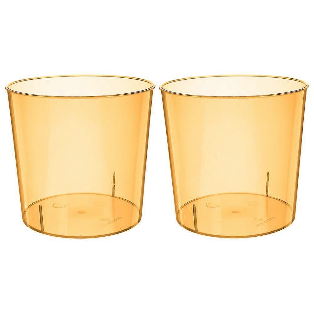 Orange PET Trash Can for Storage Simple Style Large Open Design Suitable for Any Pieces