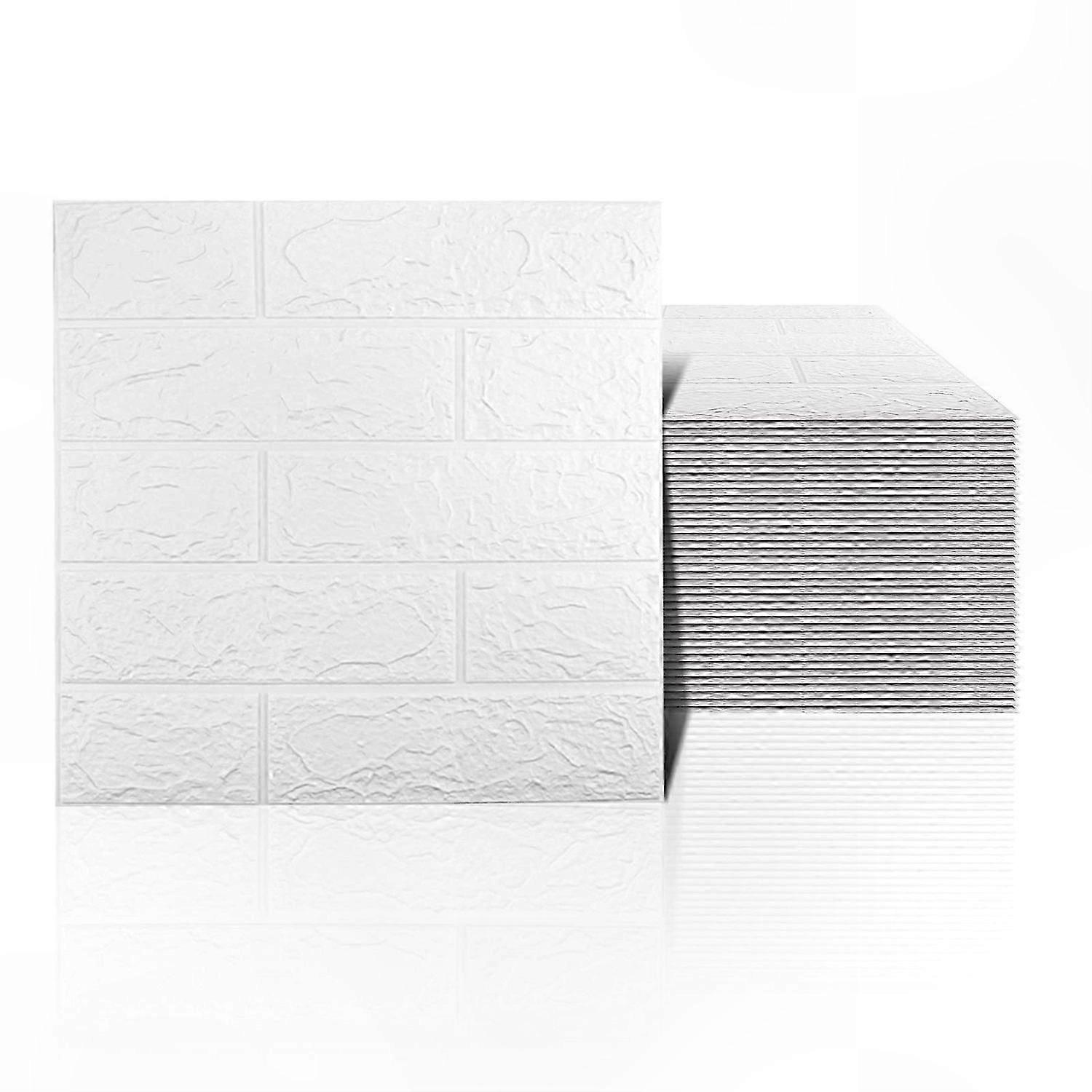 3D Adhesive Wall Tiles, 12-Pack, Textured Design, Waterproof, Simple Install