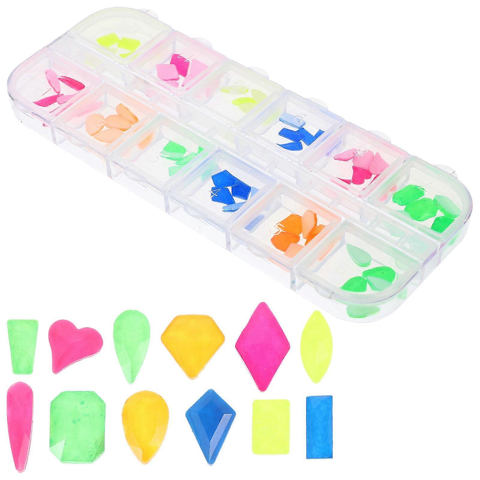 1 box of Fake Diamonds for DIY Crafts Nail Art with Rhinestones Set and Nail Charms