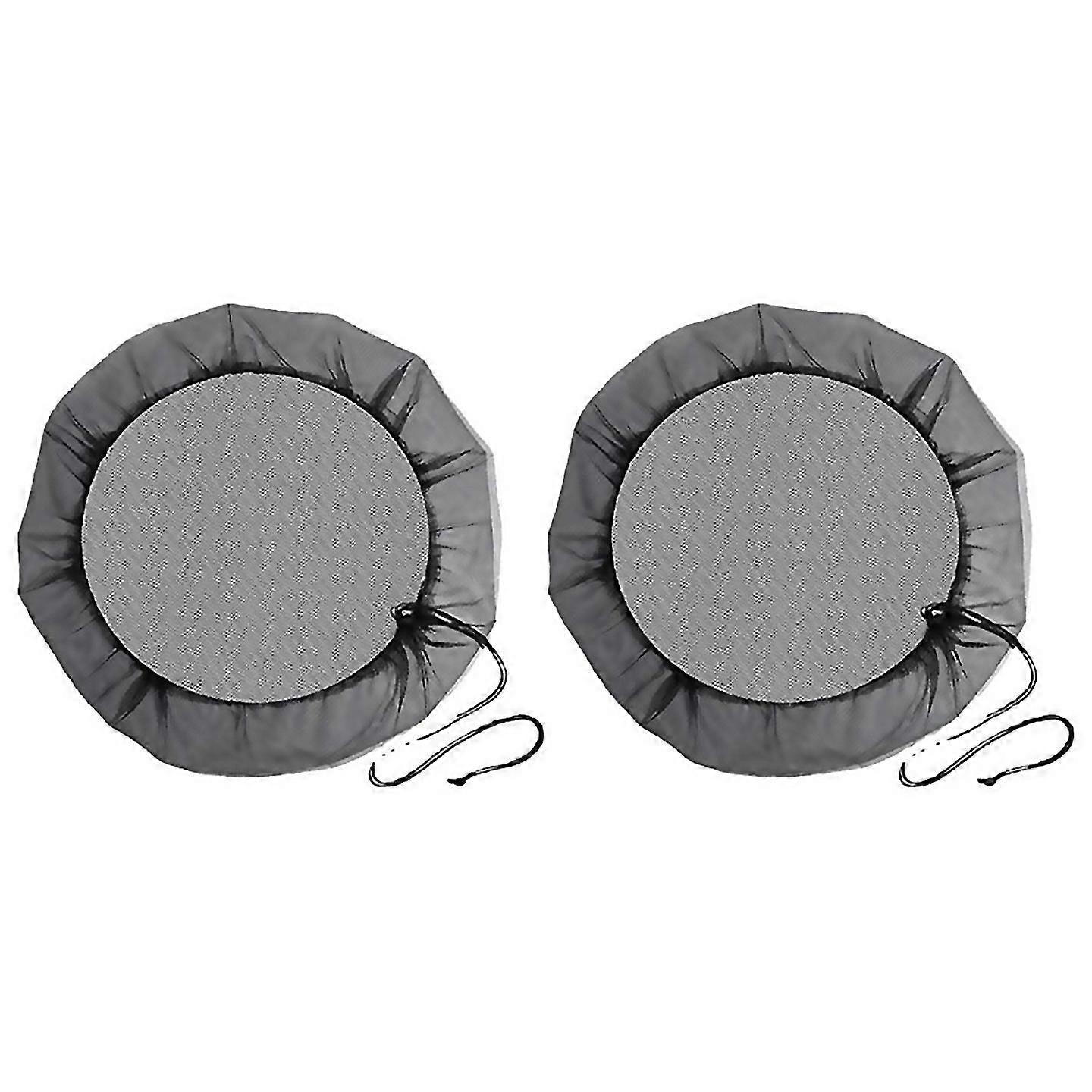 For mesh cover for rain barrels with drawstring netting screen cover