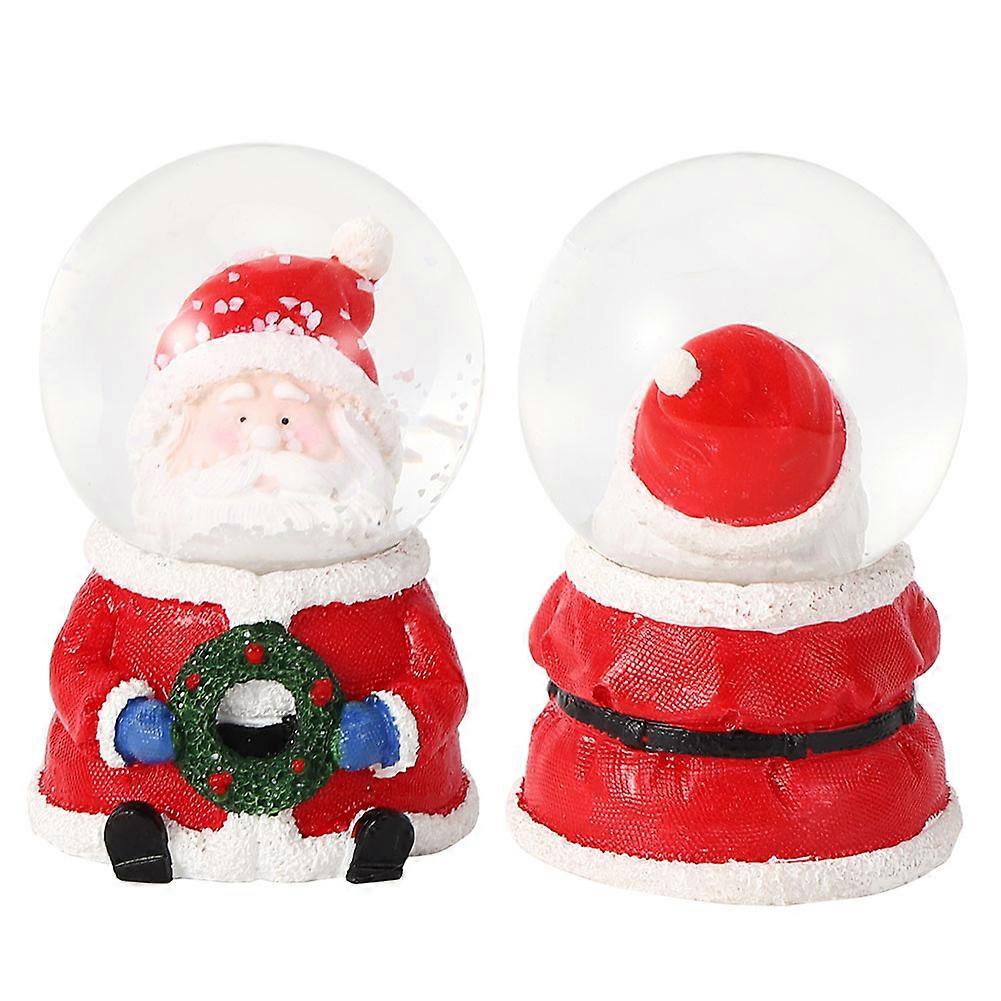GPB Desktop Mini Luminous Santa Claus Crystal Ball Ornament Christmas Gift Party Decoration