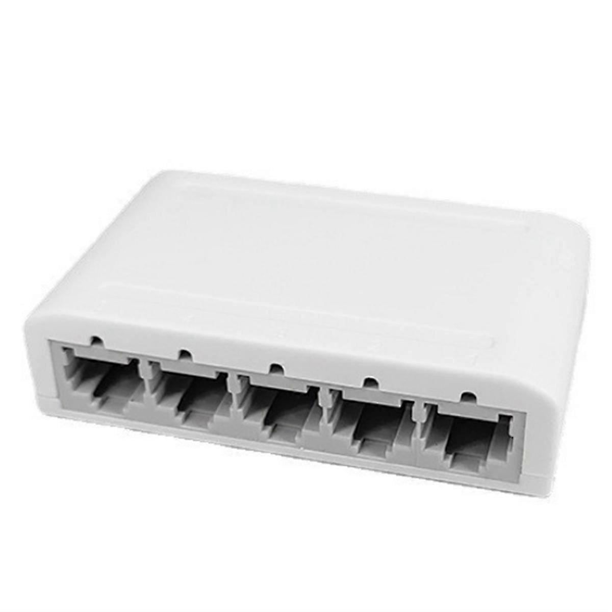Network Data Switch with Ethernet Splitter - Plug & Play Shielded Ports, Fanless & Quiet Operation
