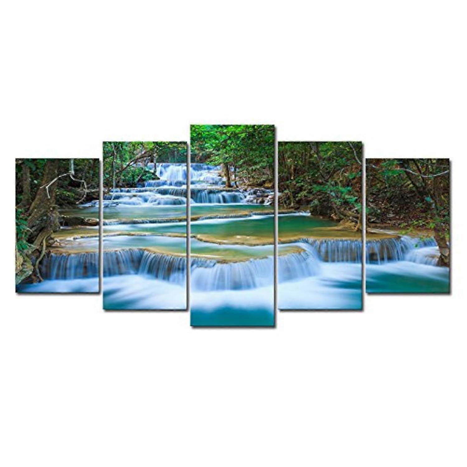 Forest Mountain Modern Giclee Canvas Print Artwork Landscape Wall Art for Home and Office Decor