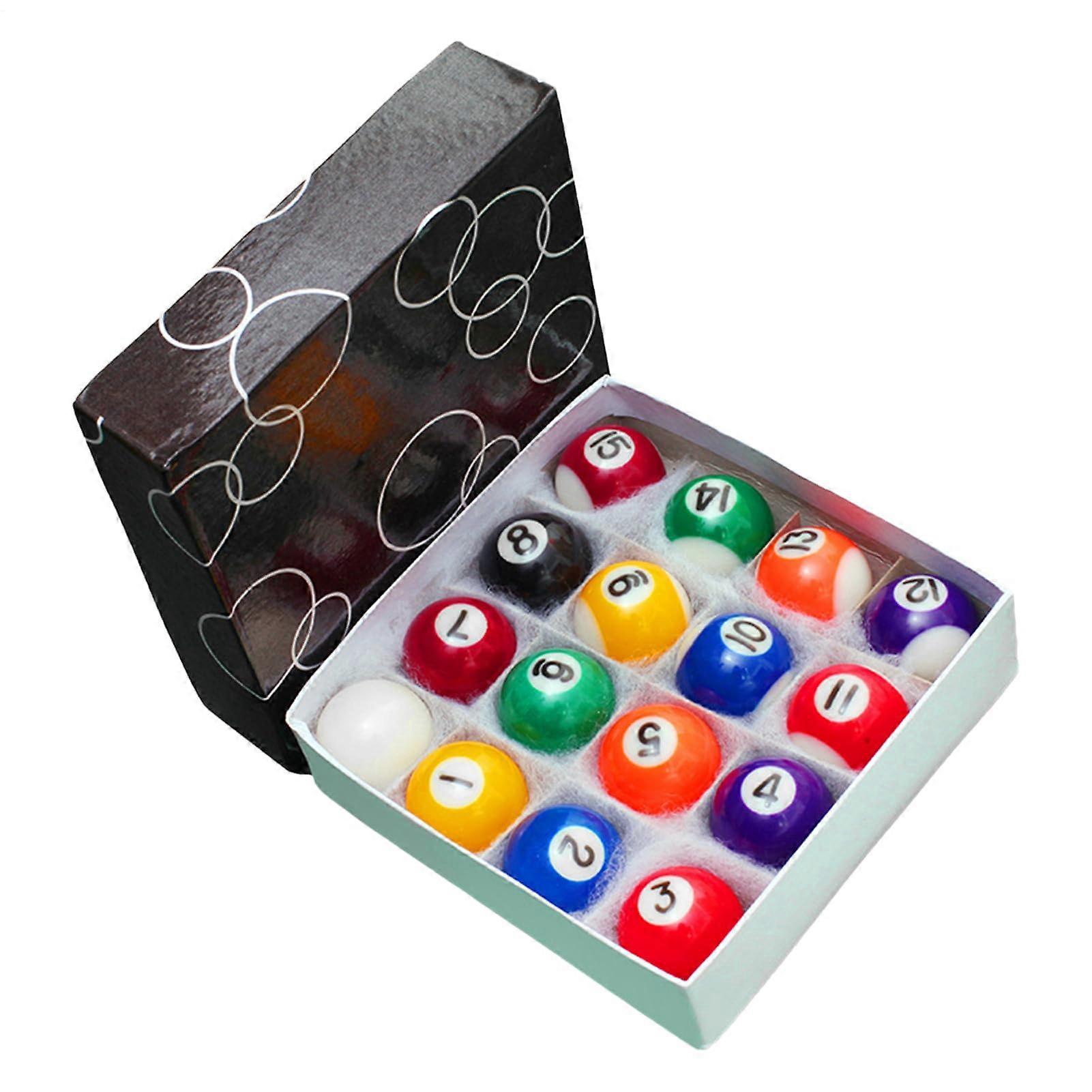 Billiard Table Ball Set, Children's Billiard Table Set, 16Piece Mini Game Set, Portable Tabletop Version for Kids, 32 mm