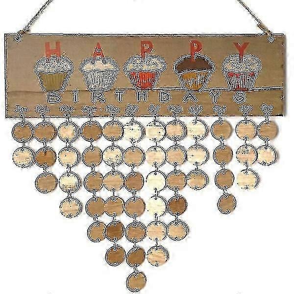 Wooden Calendar, Family Tree Calendar, for Home Decoration, Birthday Party