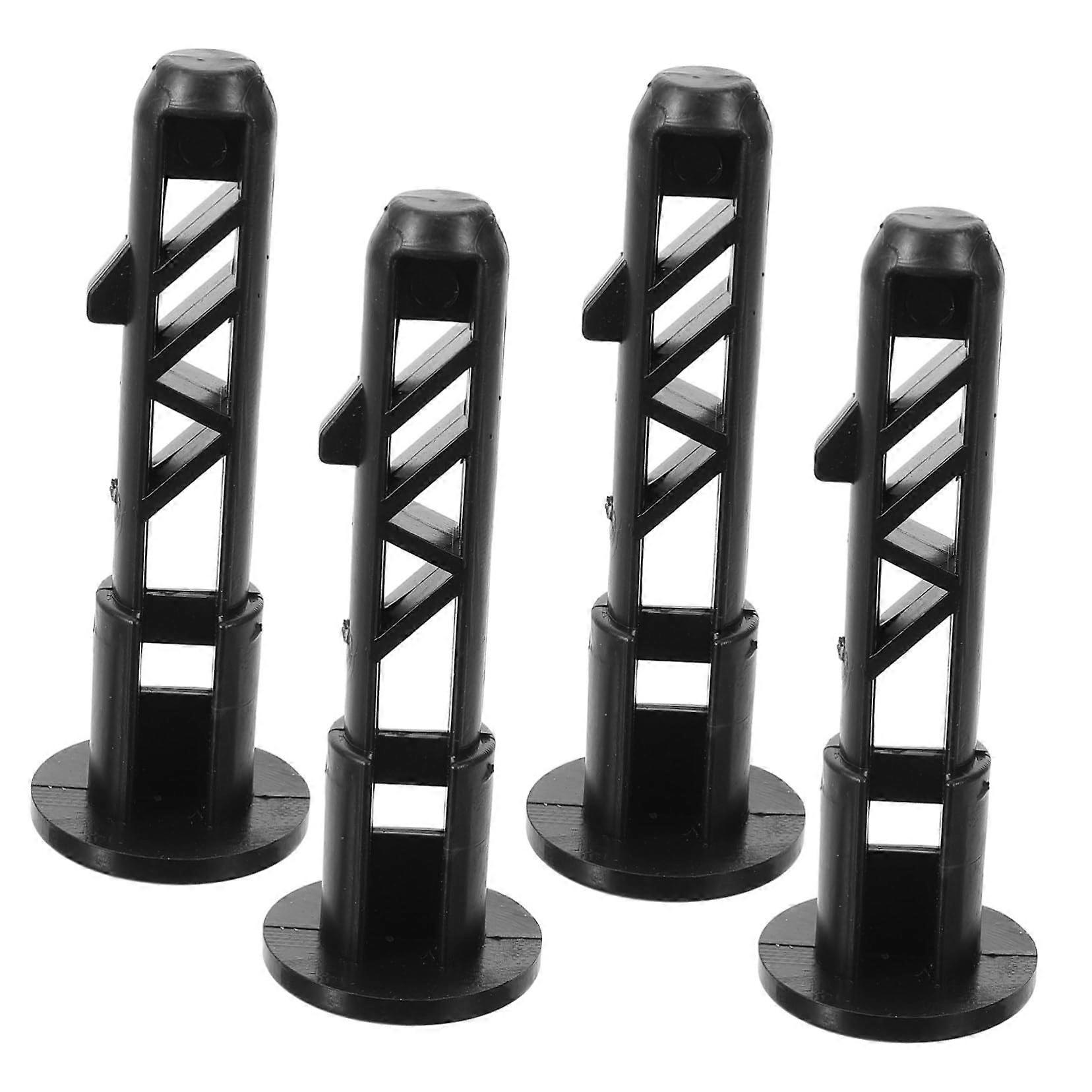 4pcs Outdoor Trash Can Latches for Wheeled Bins, Plastic Garbage Lid Locking Parts, Compatible with Standard Trash Cans