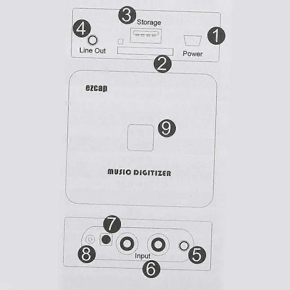 Music Digitizer Music Player Record Analog Music in SD Card USB Drive Mini USB Port Play Back Remote Control