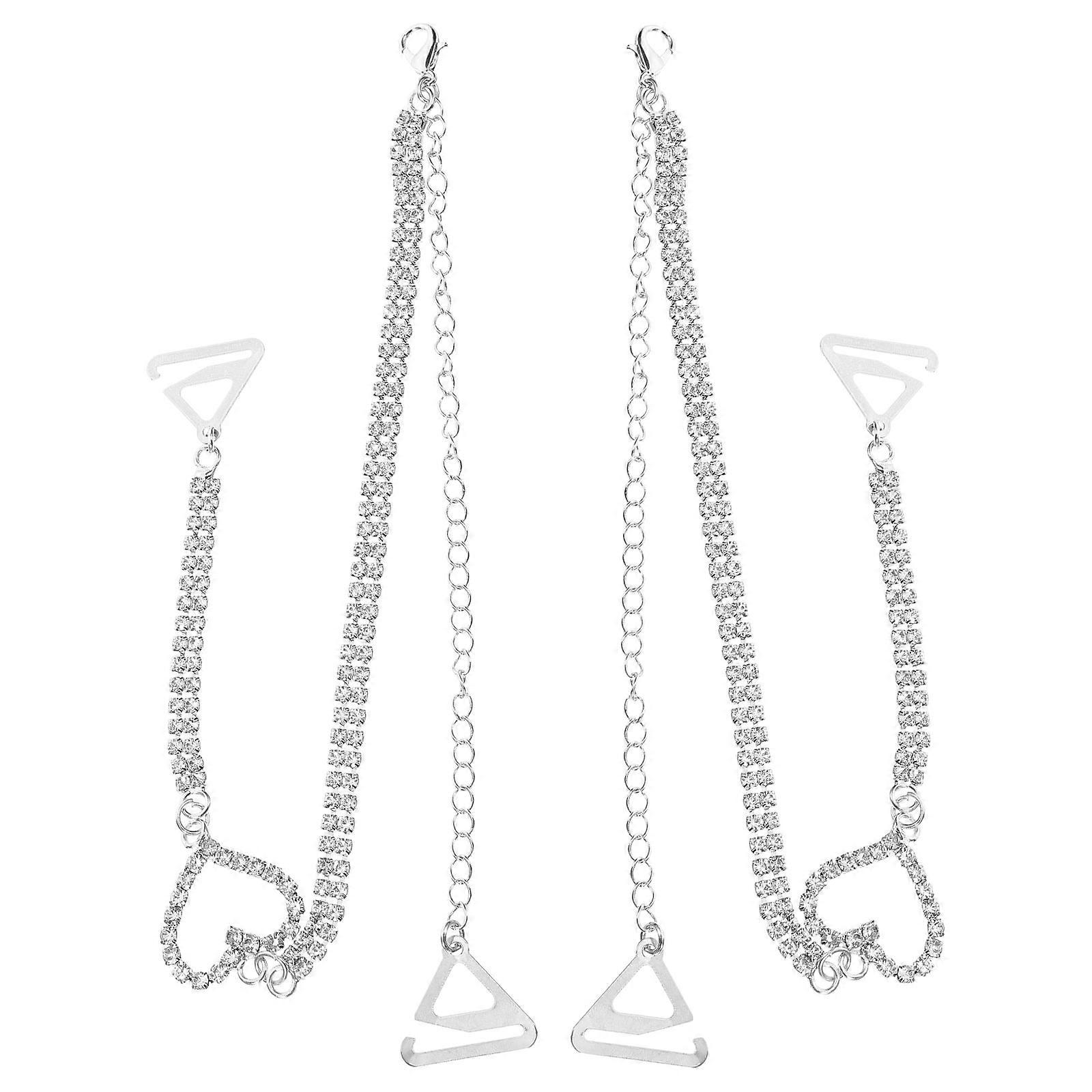 Hollow Heart Metal Shoulder Straps with Hook – Stylish Replacement Decorative Accessories