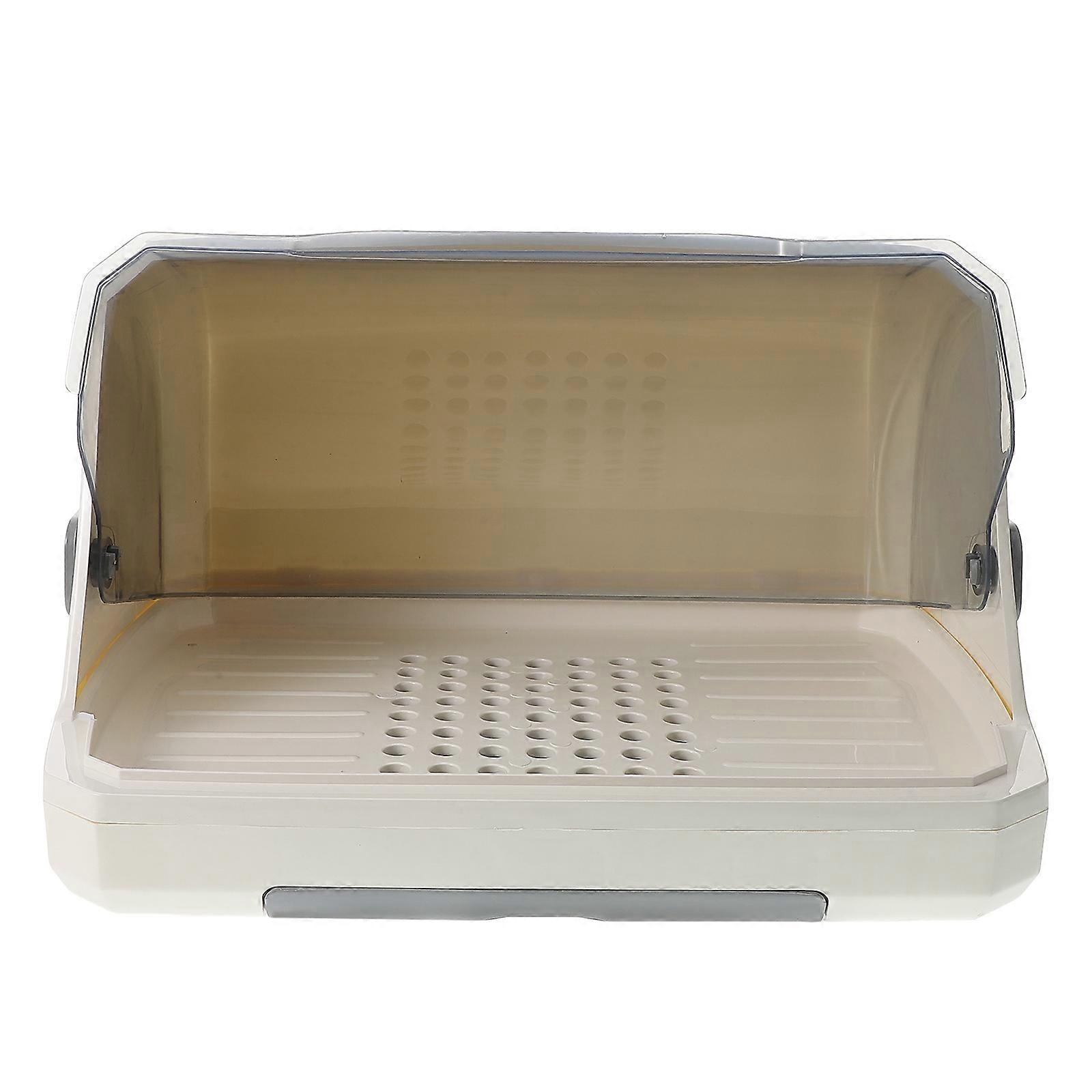 Desktop Cup Drying Rack Rectangular for Household Use Grey Pp for Storage 1Set