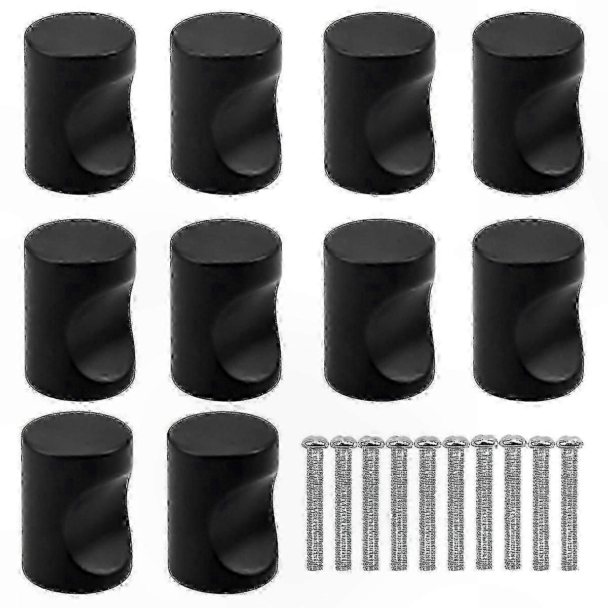 10 Pack Cylinder Drawer Pulls Cabinet Knobs Aluminum Alloy Hardware for Drawers